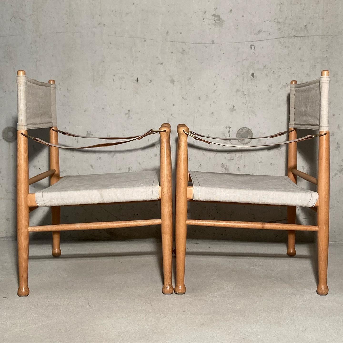 Mid-Century Modern Pair of Midcentury Farstrup Safari Chairs 1970s Denmark
