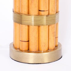 Pair of Mid Century Faux Bamboo Table Lamps