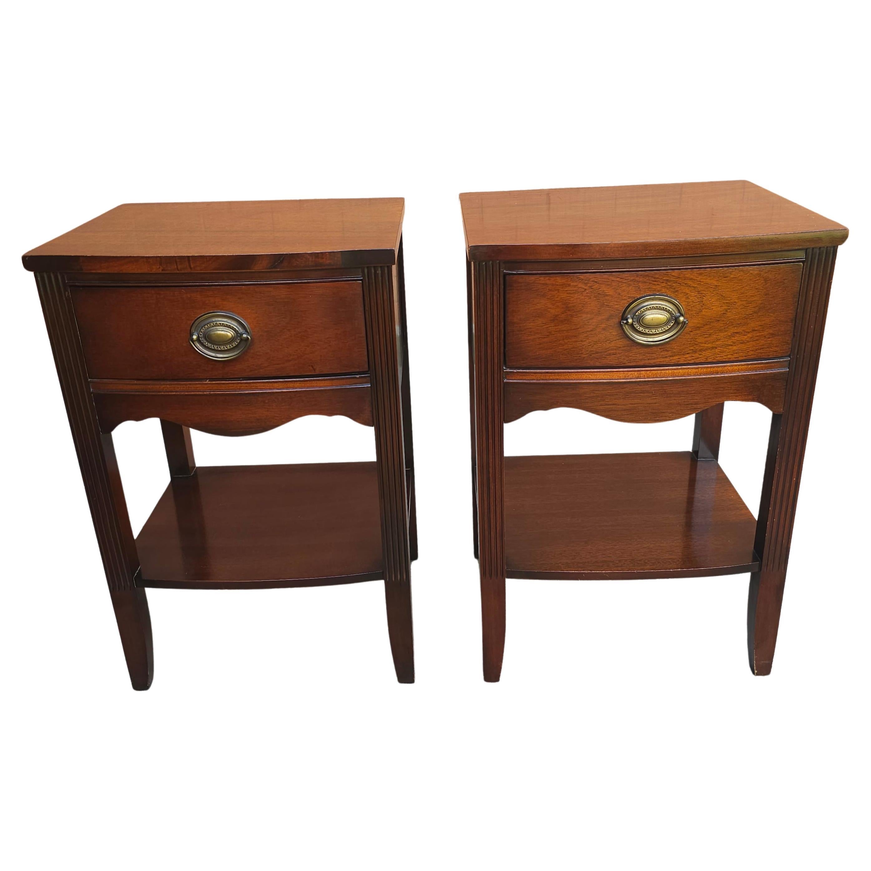 Other Pair of Mid Century Federal Style Mahogany Night Stands For Sale