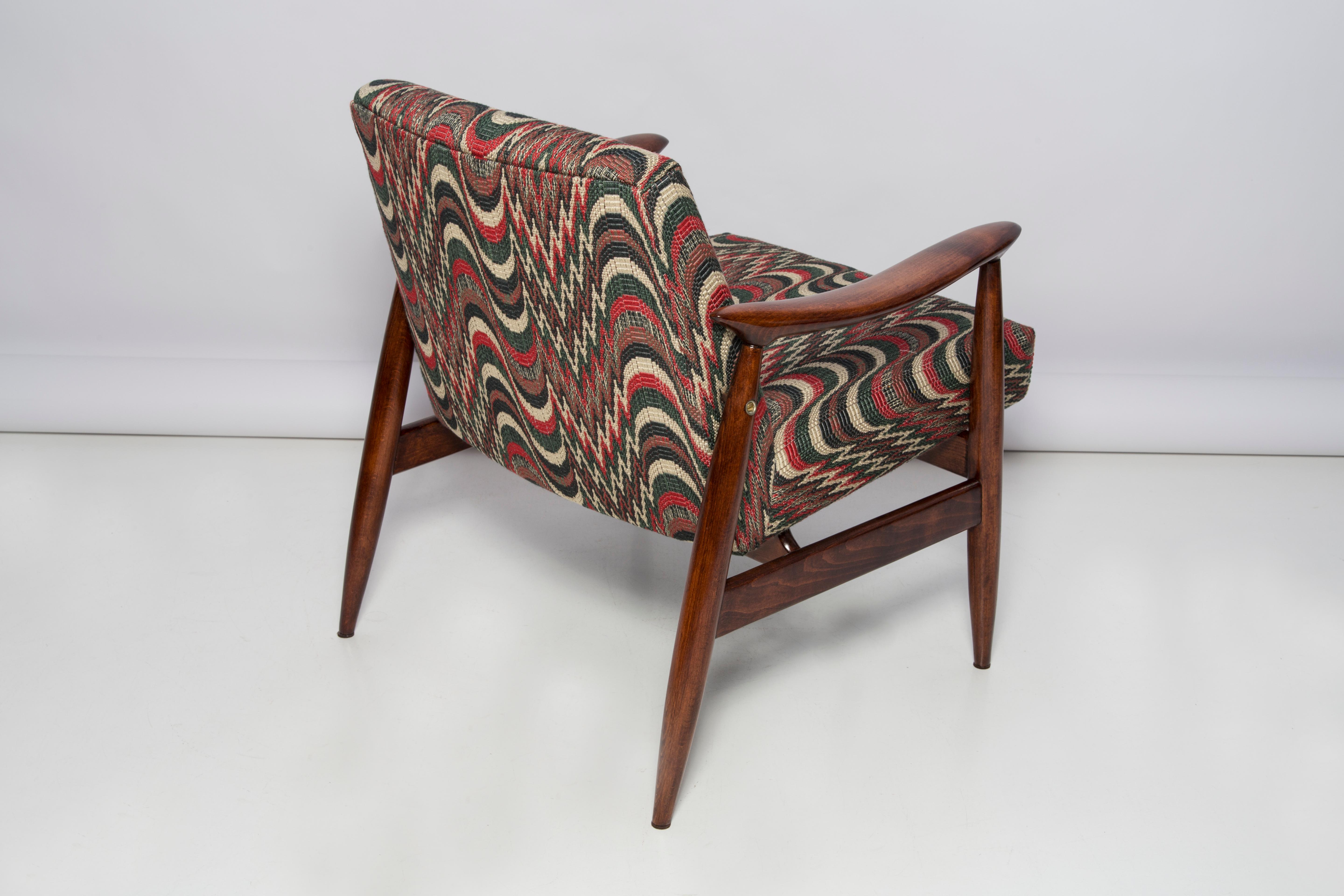 Paar Flimflam-Jacquard-Sessel aus der Mitte des Jahrhunderts, von J. Kedziorek, Europa, 1960er Jahre im Angebot 1
