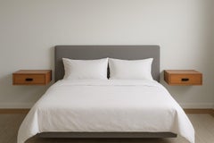 Pair of Mid-Century Floating Nightstands-Walnut