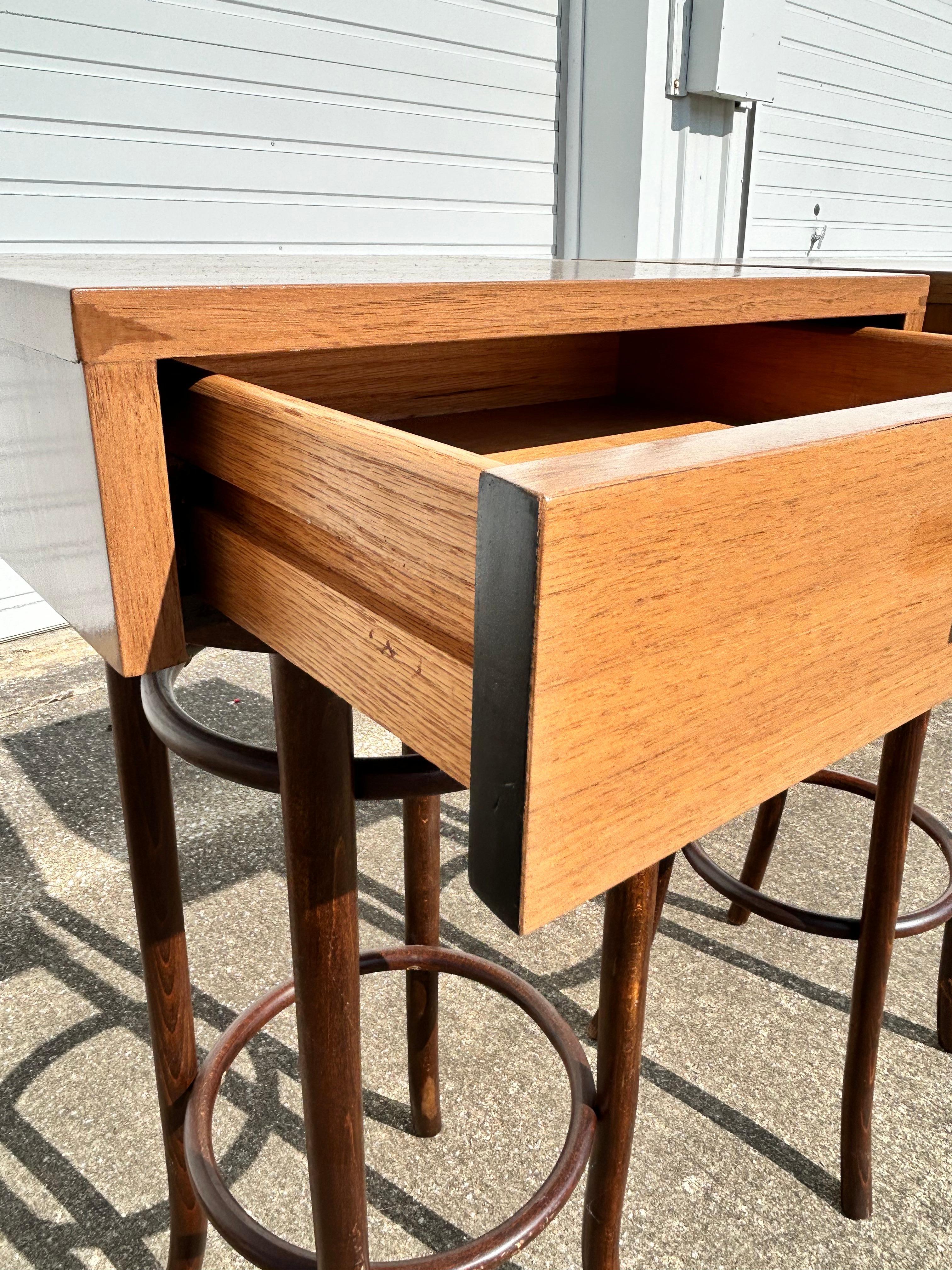 Mid-20th Century Pair of Mid-Century Floating Nightstands-Walnut For Sale