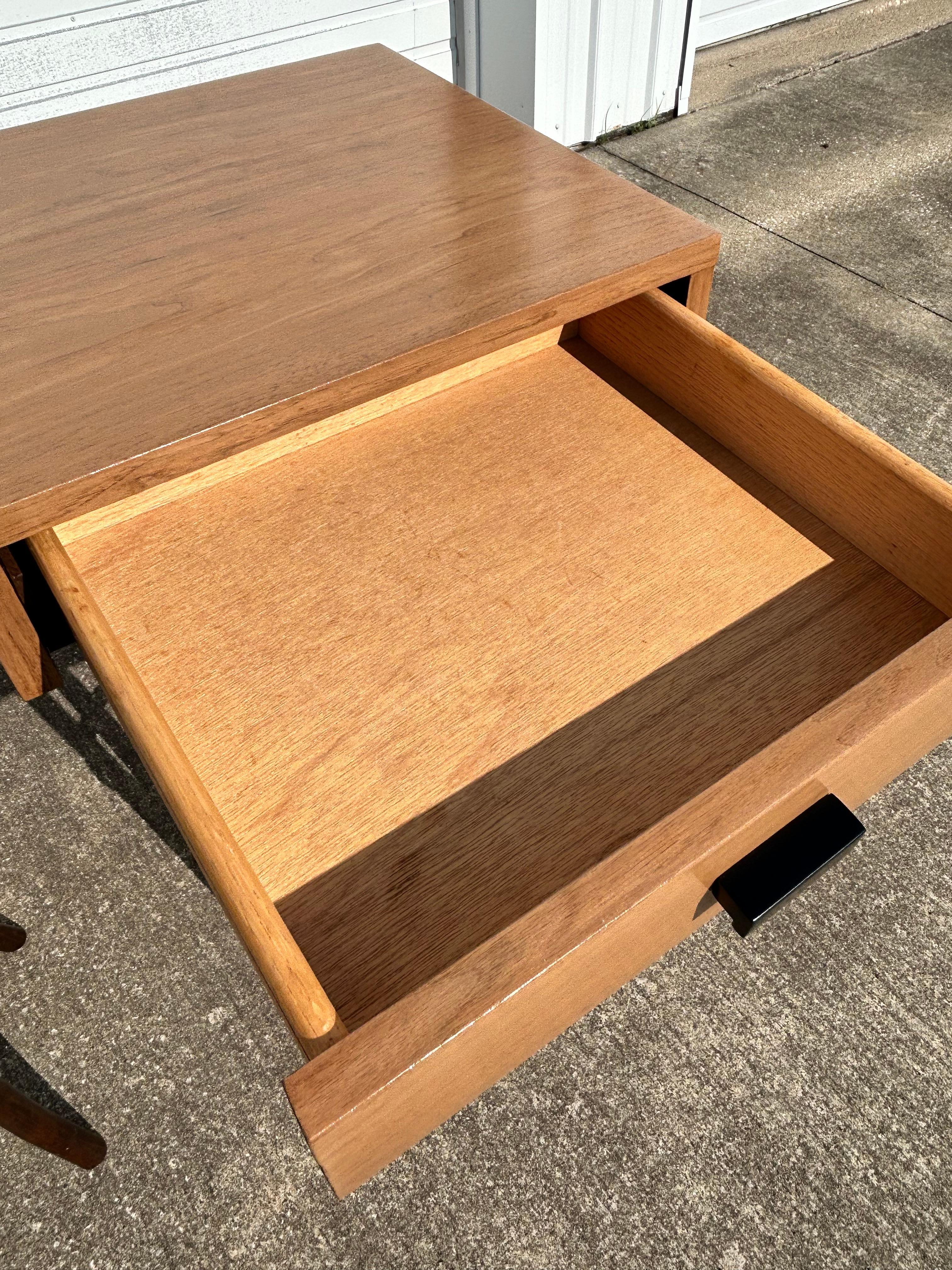 Pair of Mid-Century Floating Nightstands-Walnut For Sale 2