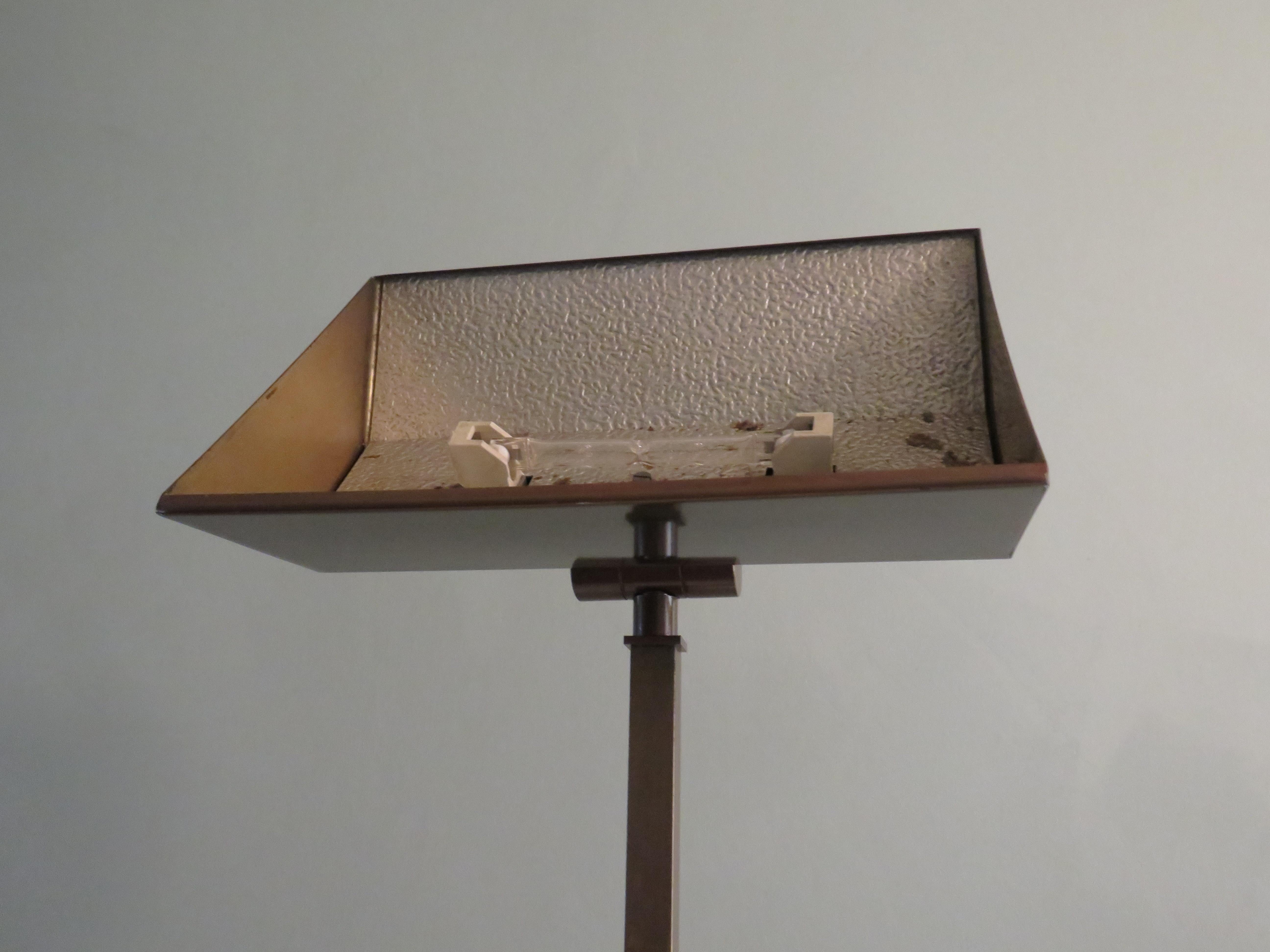 Pair of Mid-Century Floor Lamp in Brass, Belgium, 1970-1980 5