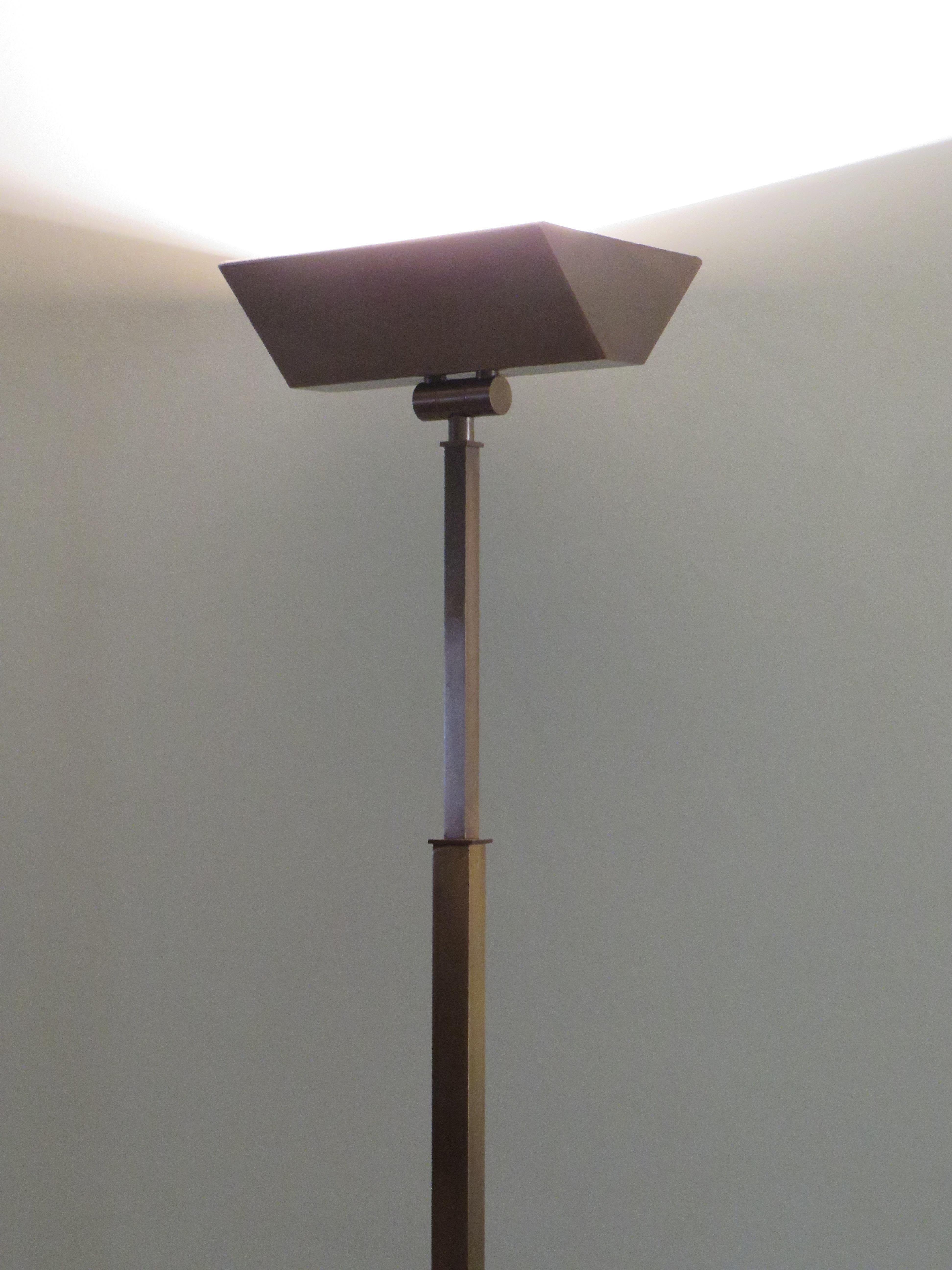 Pair of Mid-Century Floor Lamp in Brass, Belgium, 1970-1980 2