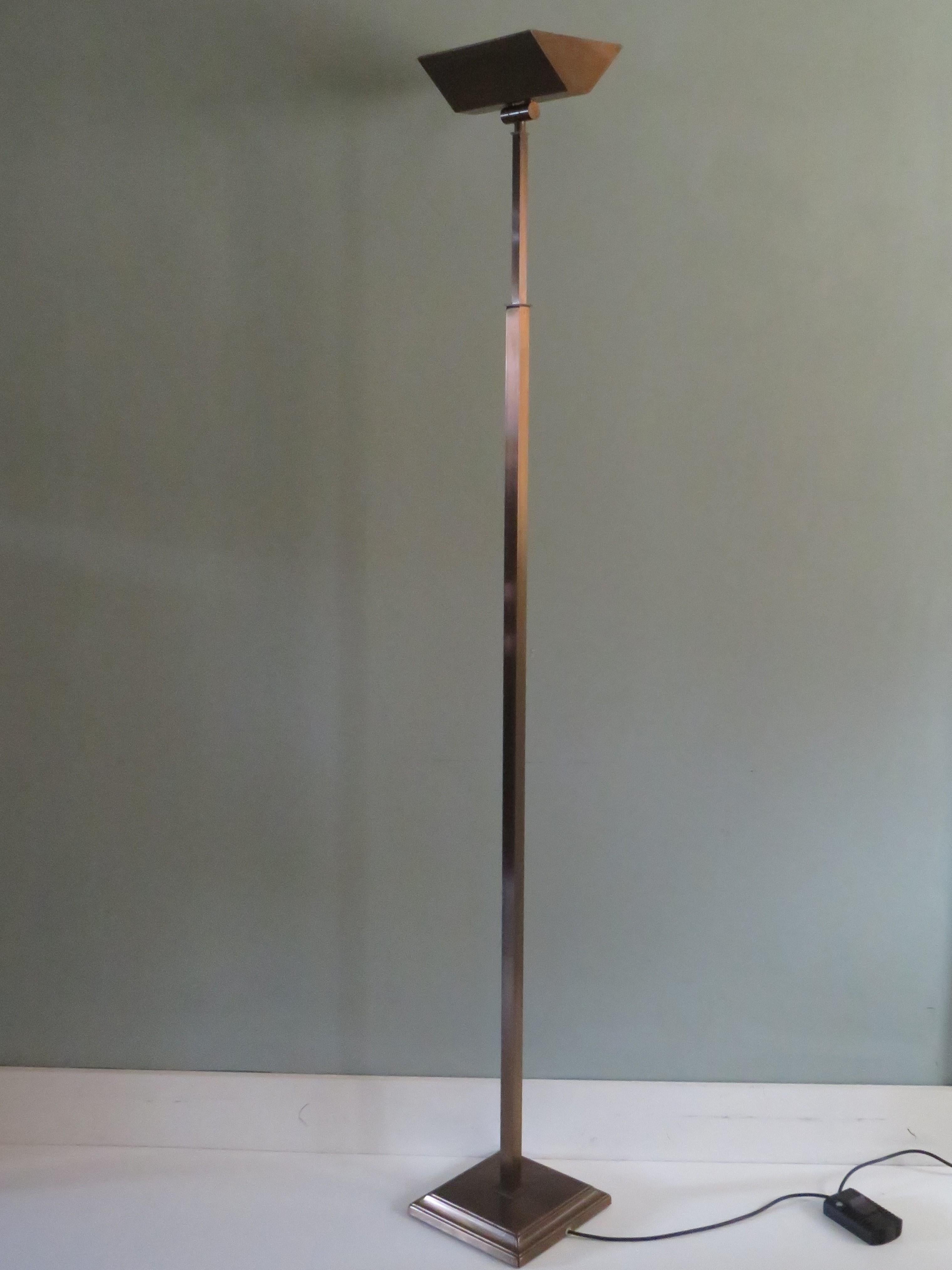 Pair of Mid-Century Floor Lamp in Brass, Belgium, 1970-1980 3