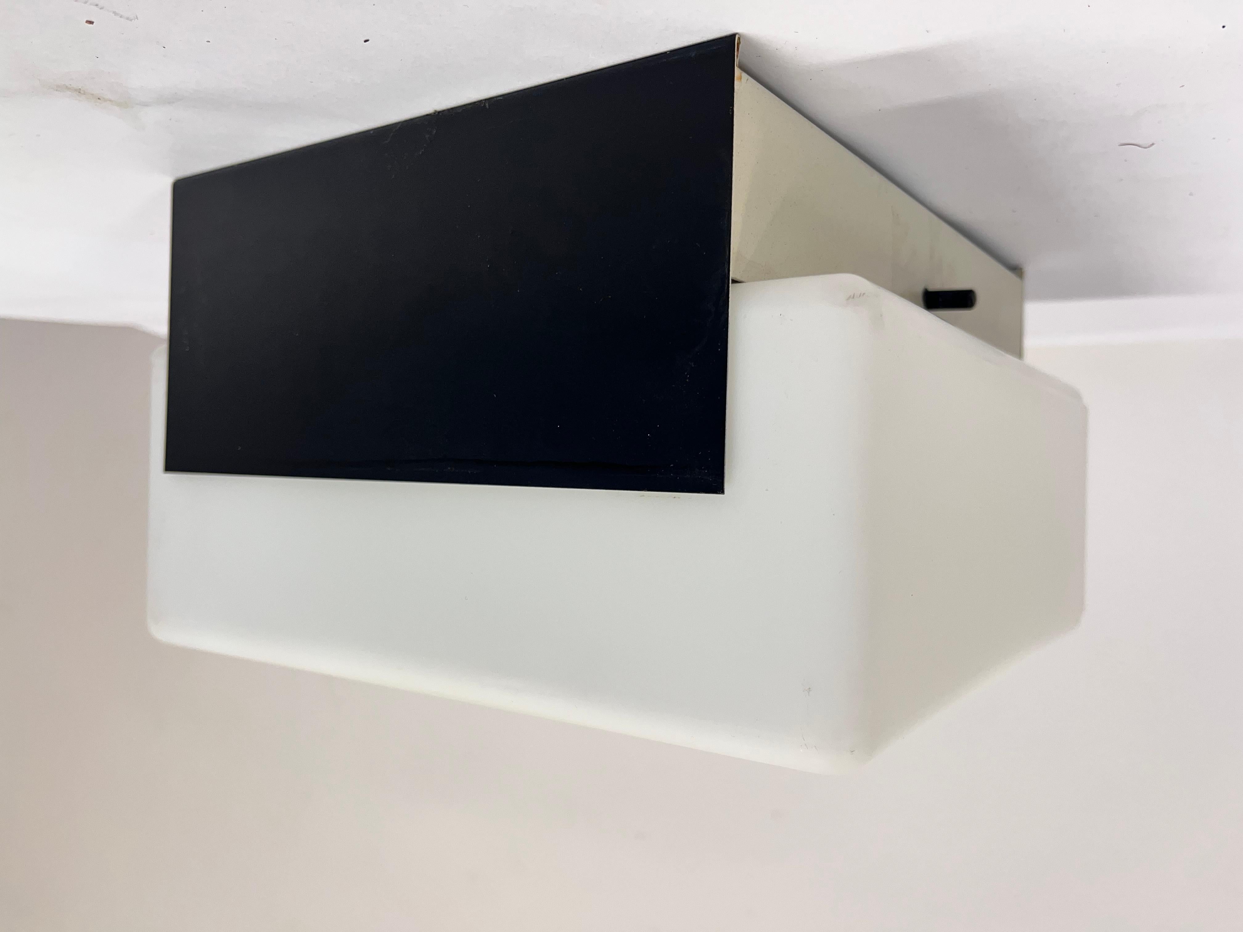 Pair of Mid-Century flush mount / ceiling or wall light/lamps - Czechoslovakia