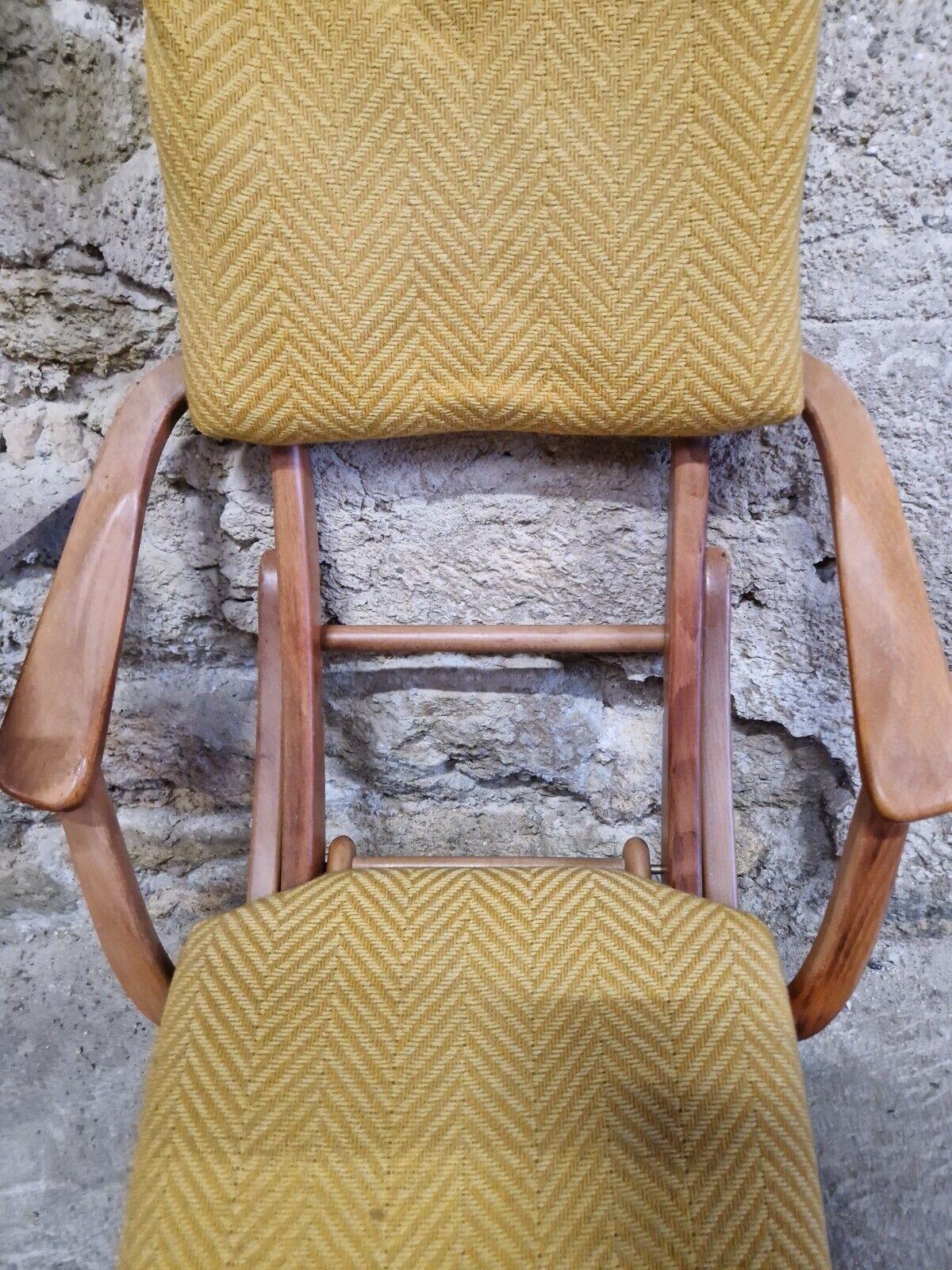 Pair of Mid Century Foldable Scandinavian Armchairs For Sale 4