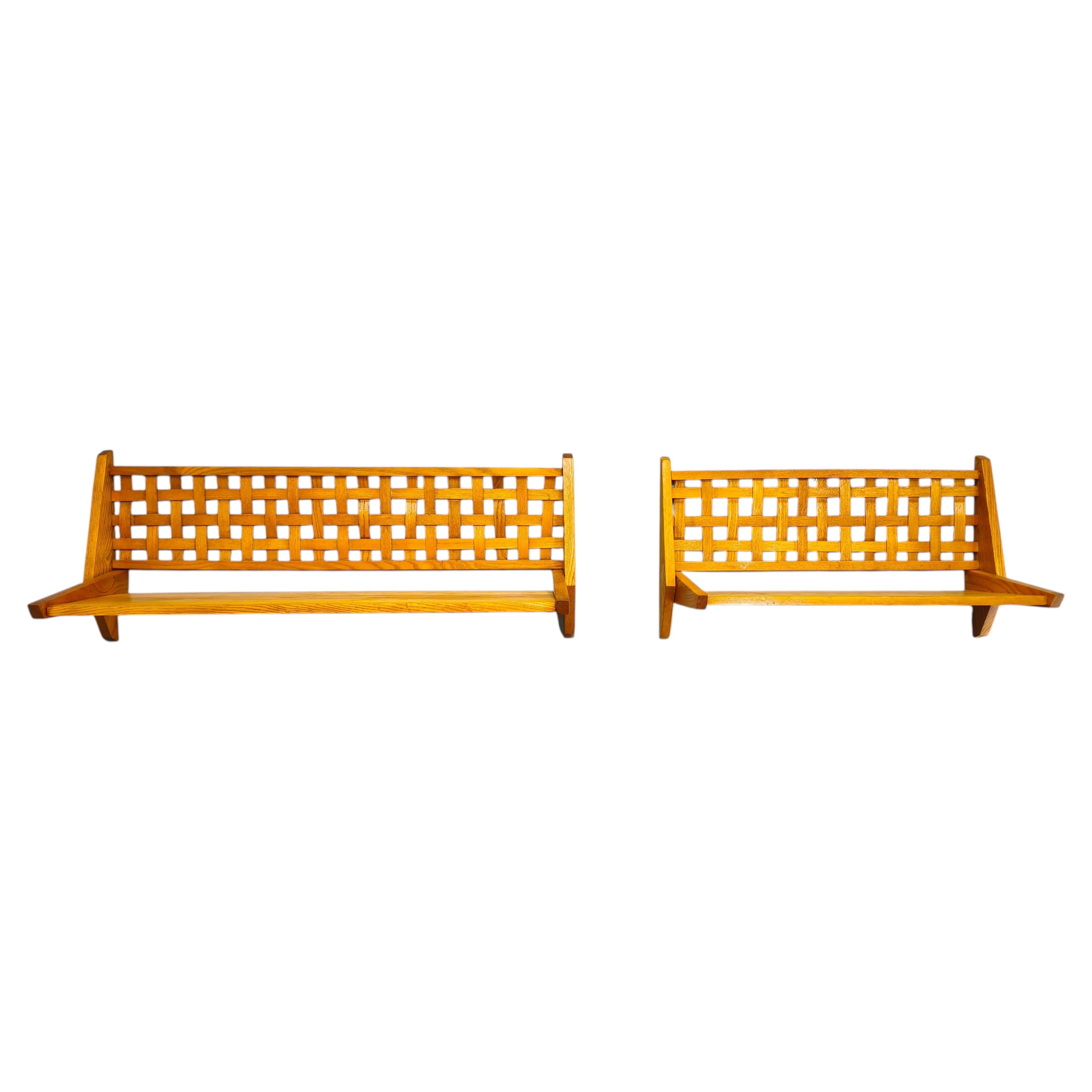 Pair of Mid-Century Folding Wall Shelves by ULUV, Czechoslovakia 1960s For Sale