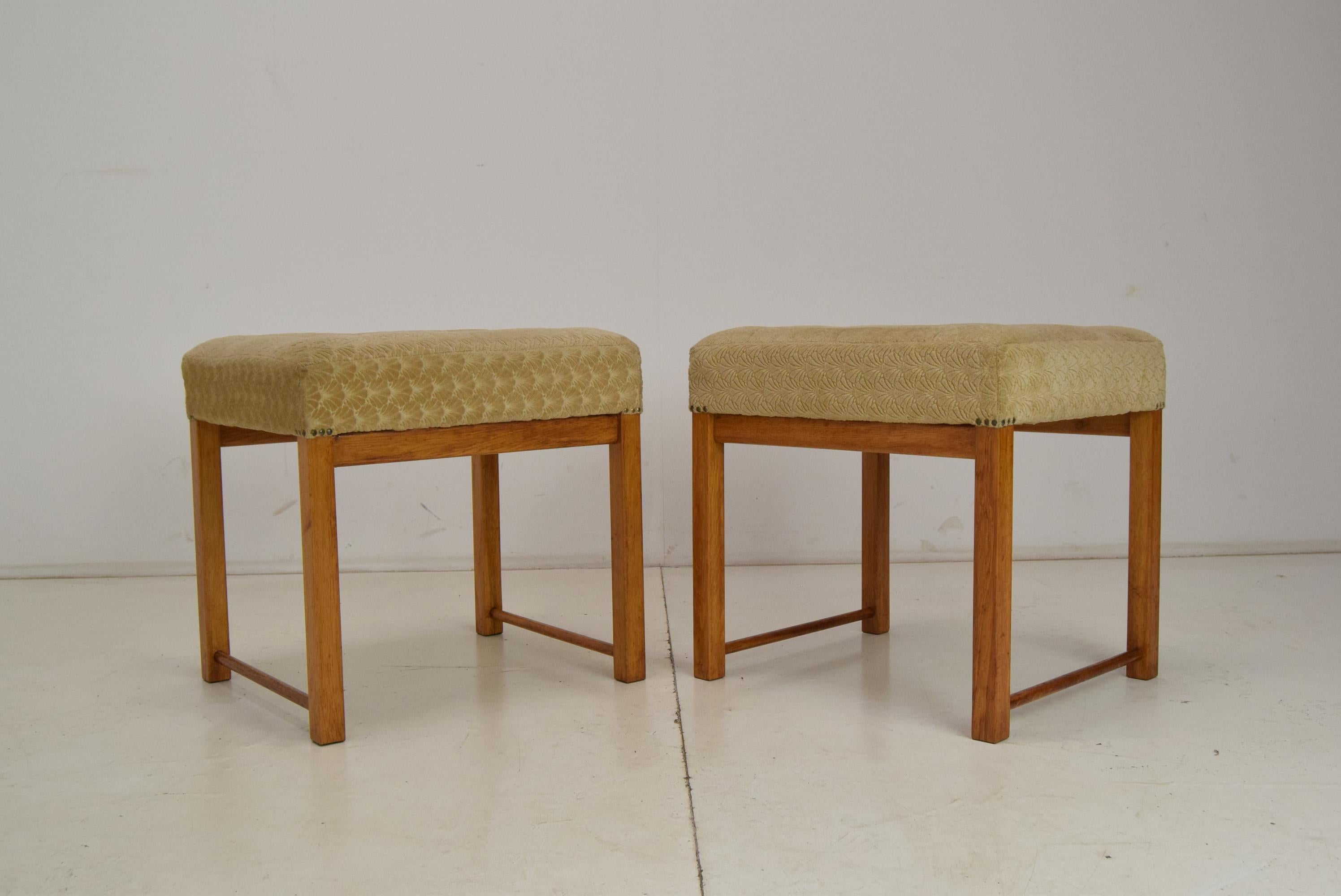 Czech Pair of Midcentury Footstools, 1960s For Sale