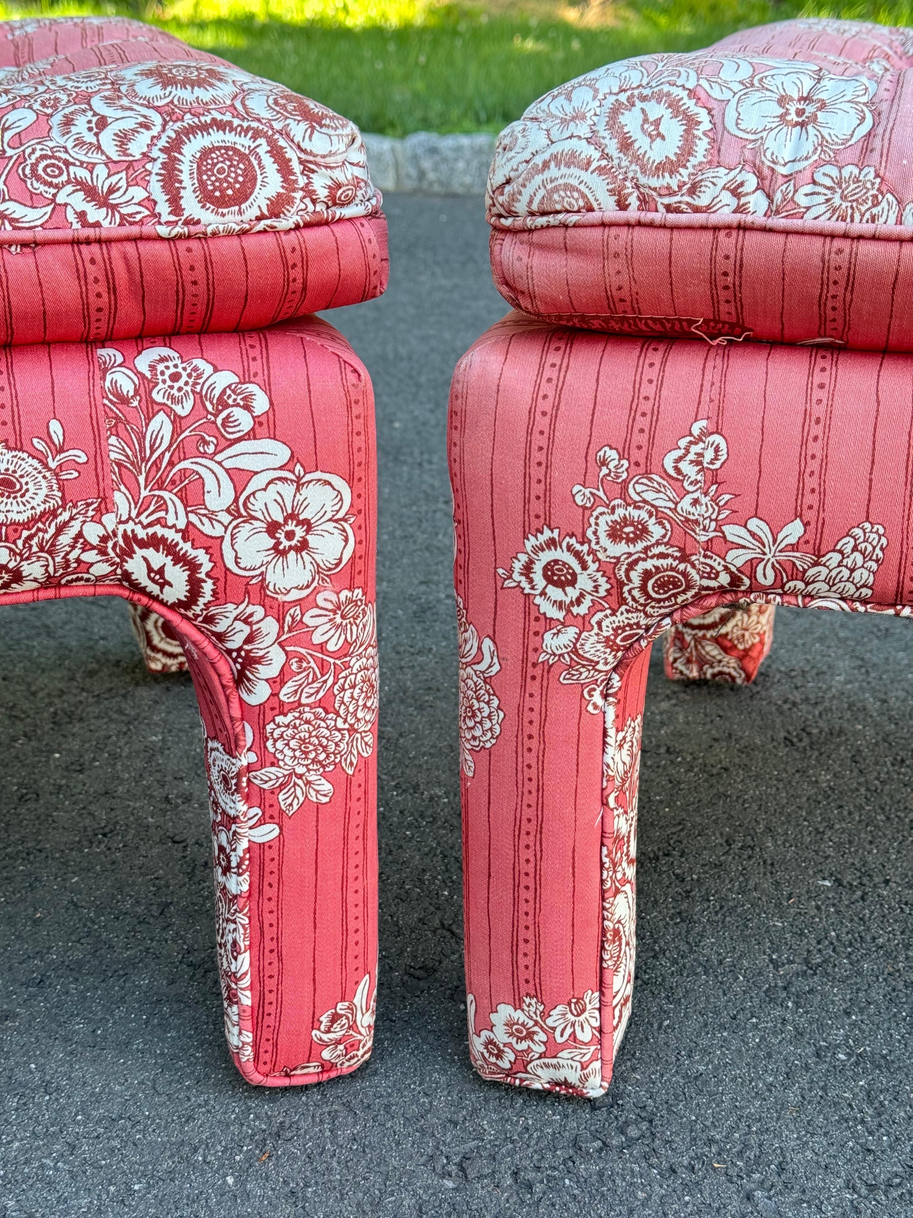 Pair of Mid Century Footstools or Ottoman 4