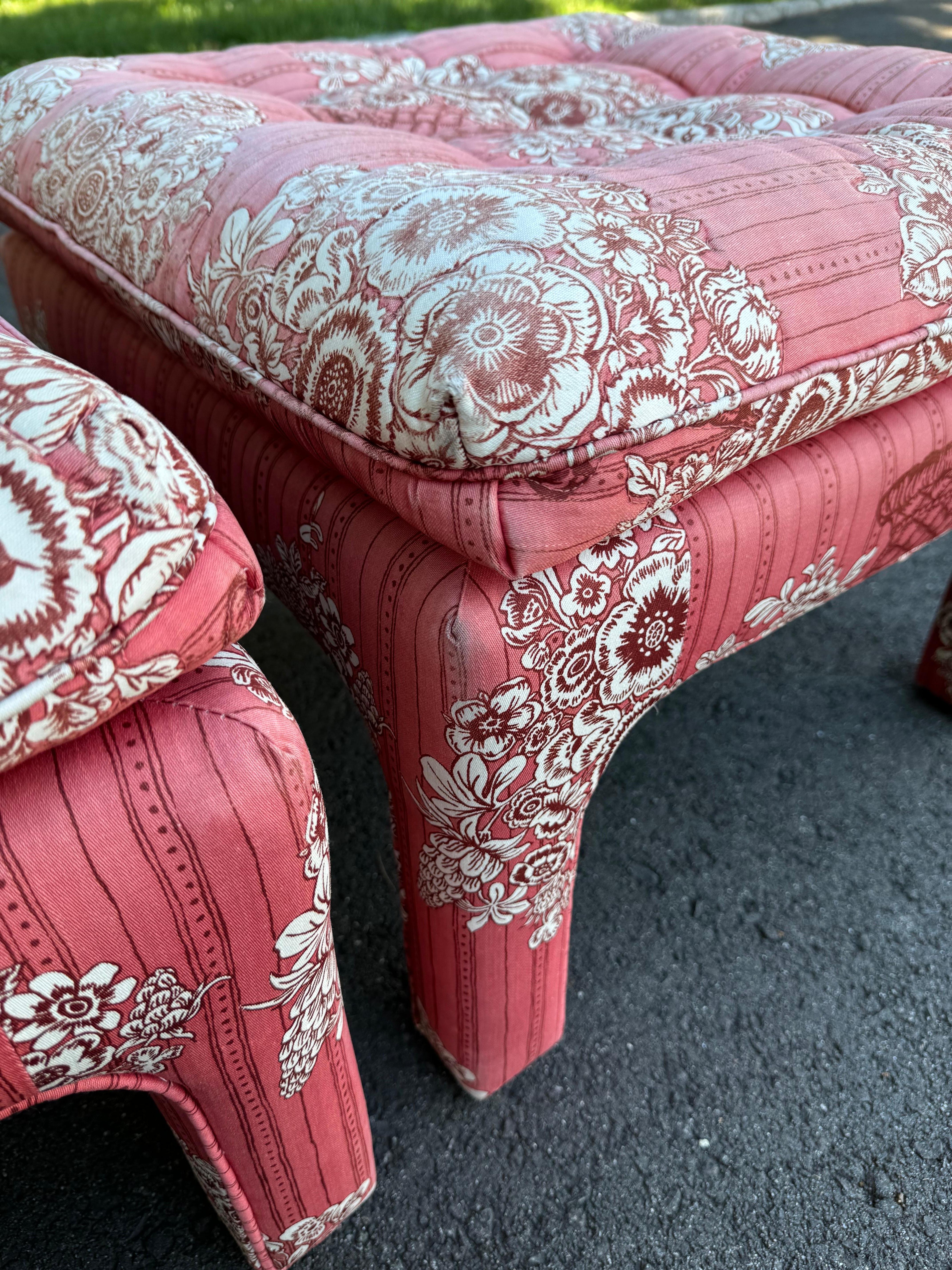 Pair of Mid Century Footstools or Ottoman 8
