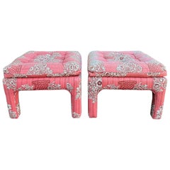 Pair of Mid Century Footstools or Ottoman