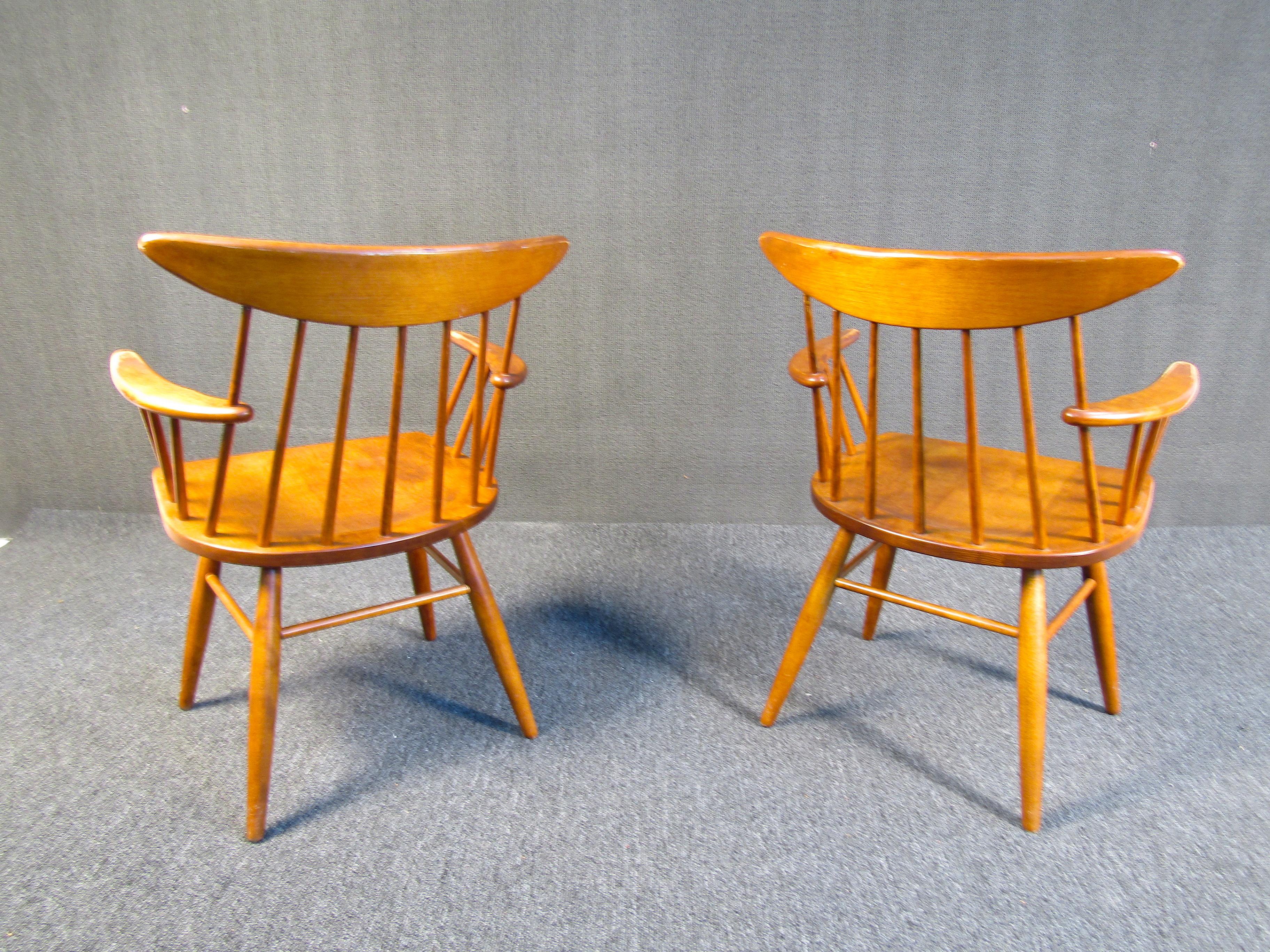20th Century Pair of Midcentury Armchairs by Conant Ball