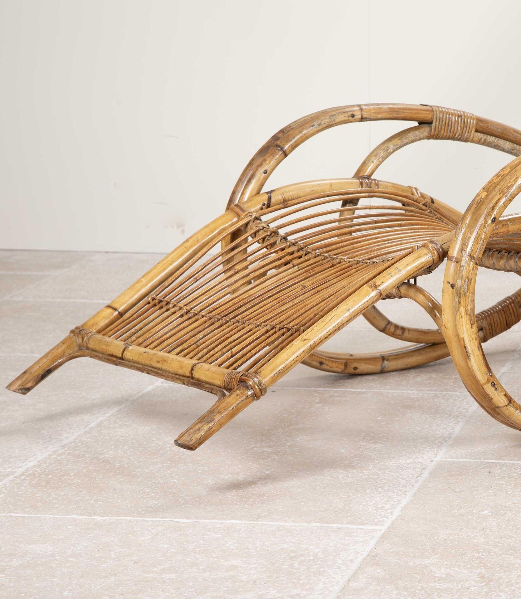 Pair of Mid-Century French Bamboo Loungers Bambú