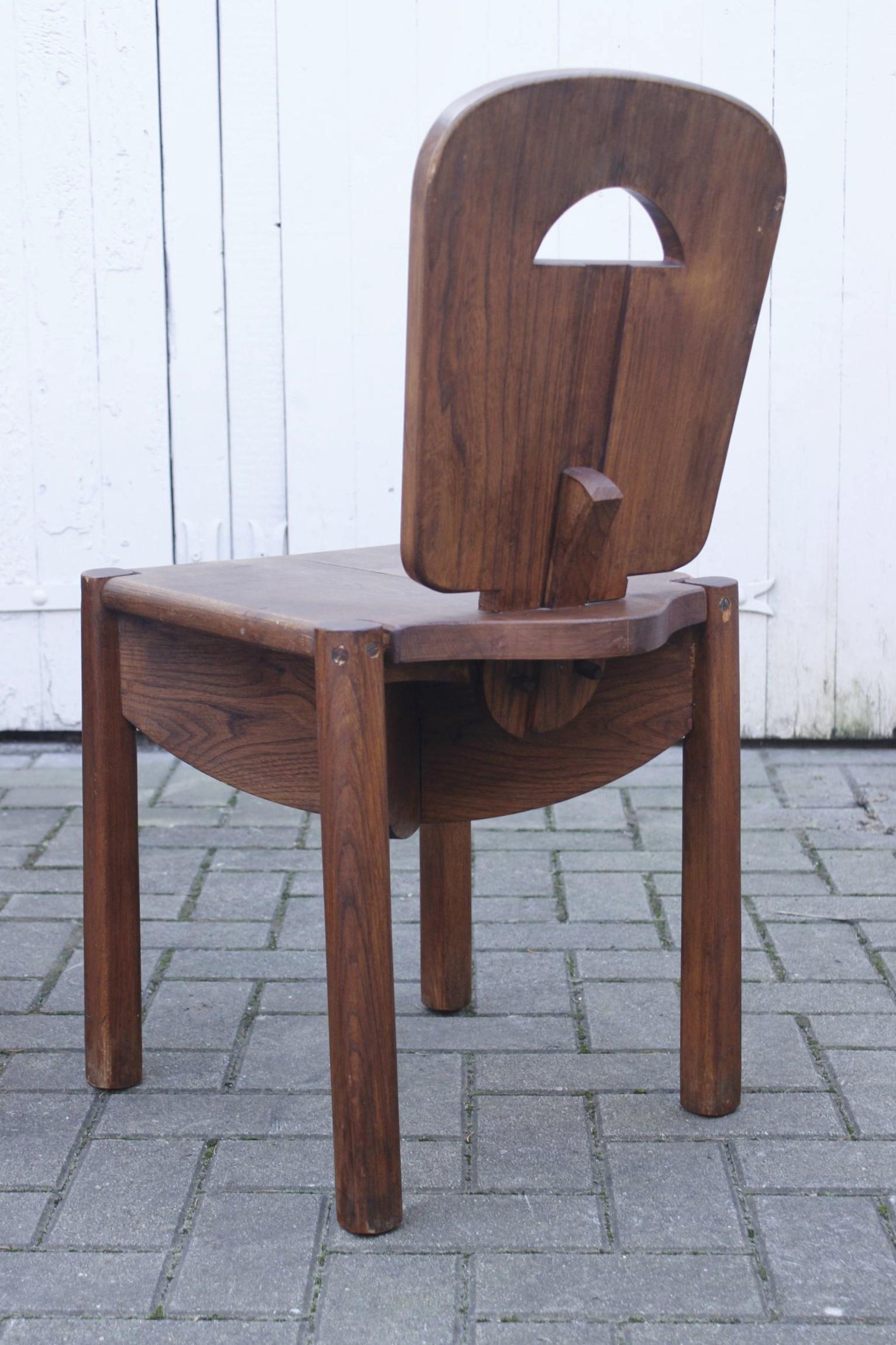 Pair of  Mid-Century French brutalist mountain chairs 2