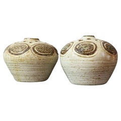 Pair of Mid-Century French Ceramic Vase by Marcel Giraud, Vallauris, 1960s