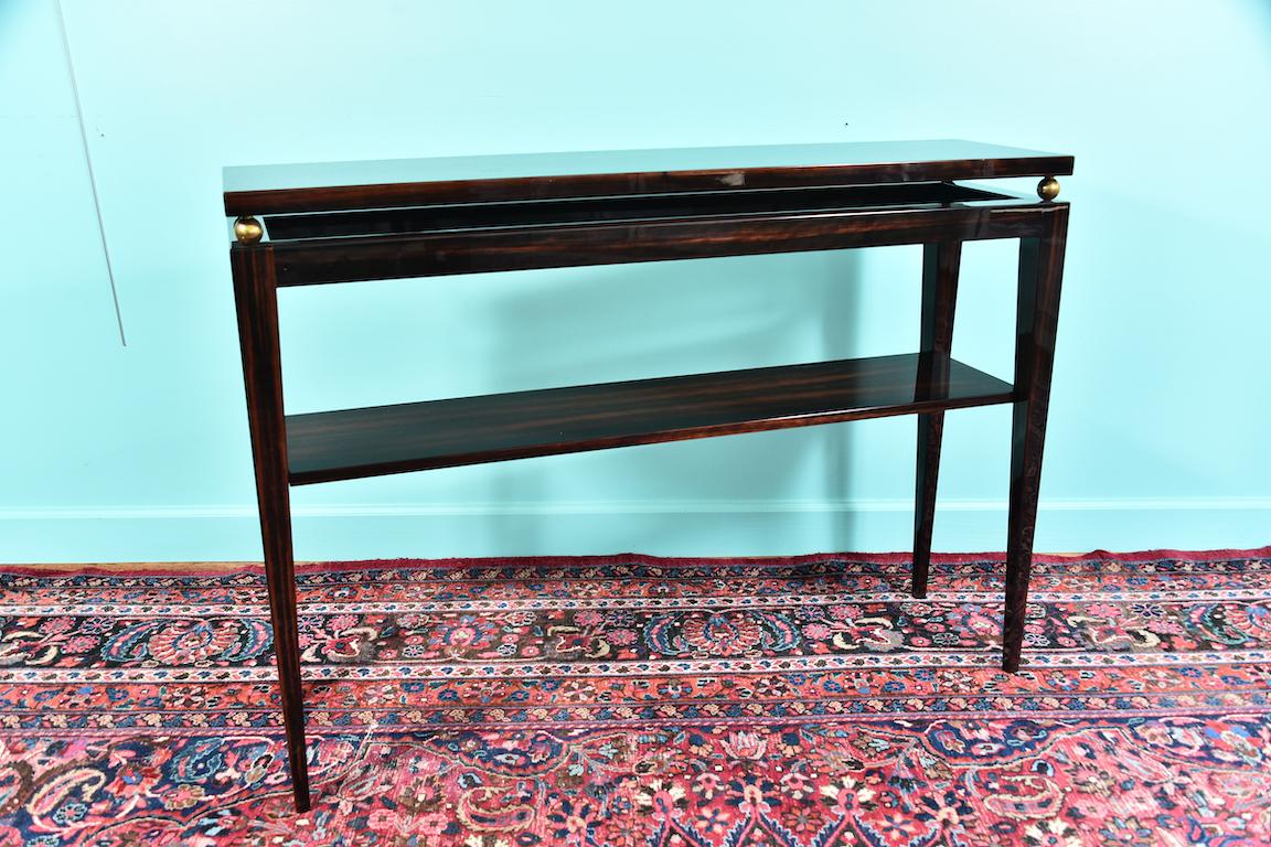 Midcentury French Console in Macassar 6