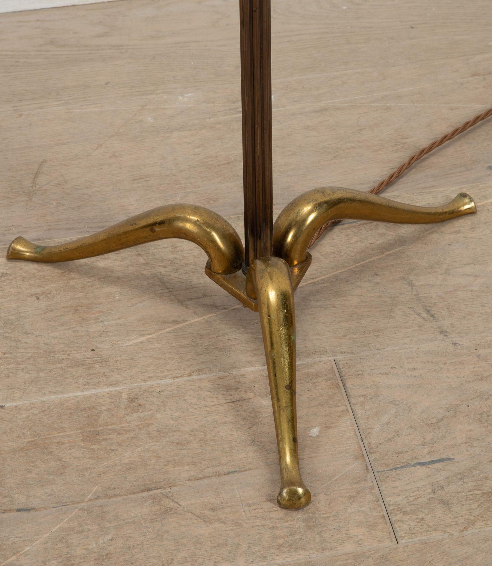 Brass Pair of Mid-Century French Floor Lamps For Sale