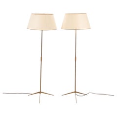 Pair of Mid-Century French Maison Arlus Floor Lamps