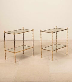 Pair of Mid-Century French Maison Bagues Side Tables