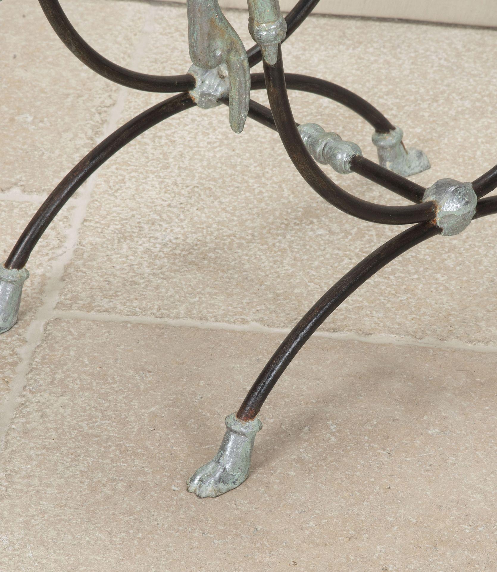 20th Century Pair of Mid-Century French Maison Jansen Style Curule Stools For Sale