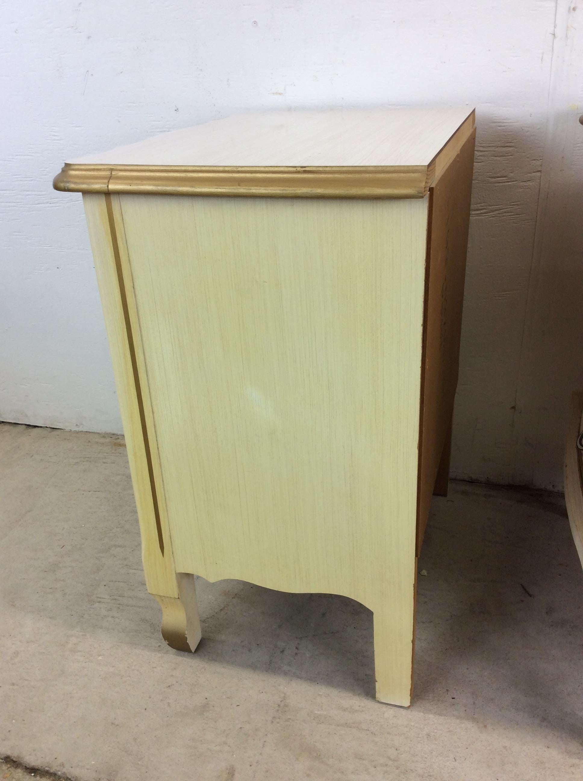 Pair of Mid Century French Provincial Nightstands with 2 Drawers For Sale 11