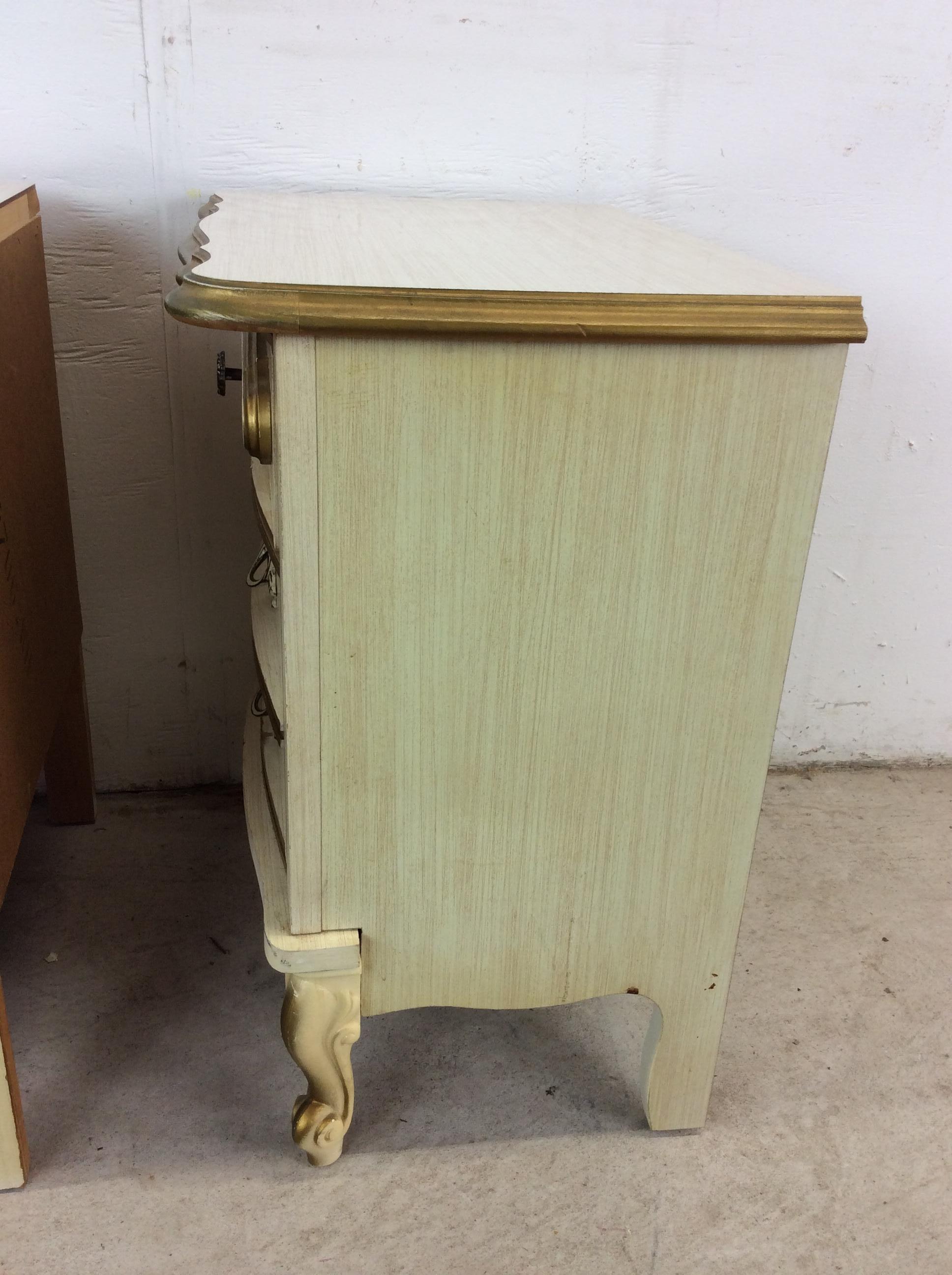 Pair of Mid Century French Provincial Nightstands with 2 Drawers For Sale 12
