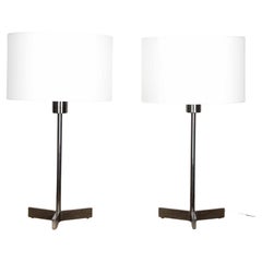 Paire de lampes de bureau françaises Roger Fatus modèle 6111 du milieu du siècle dernier