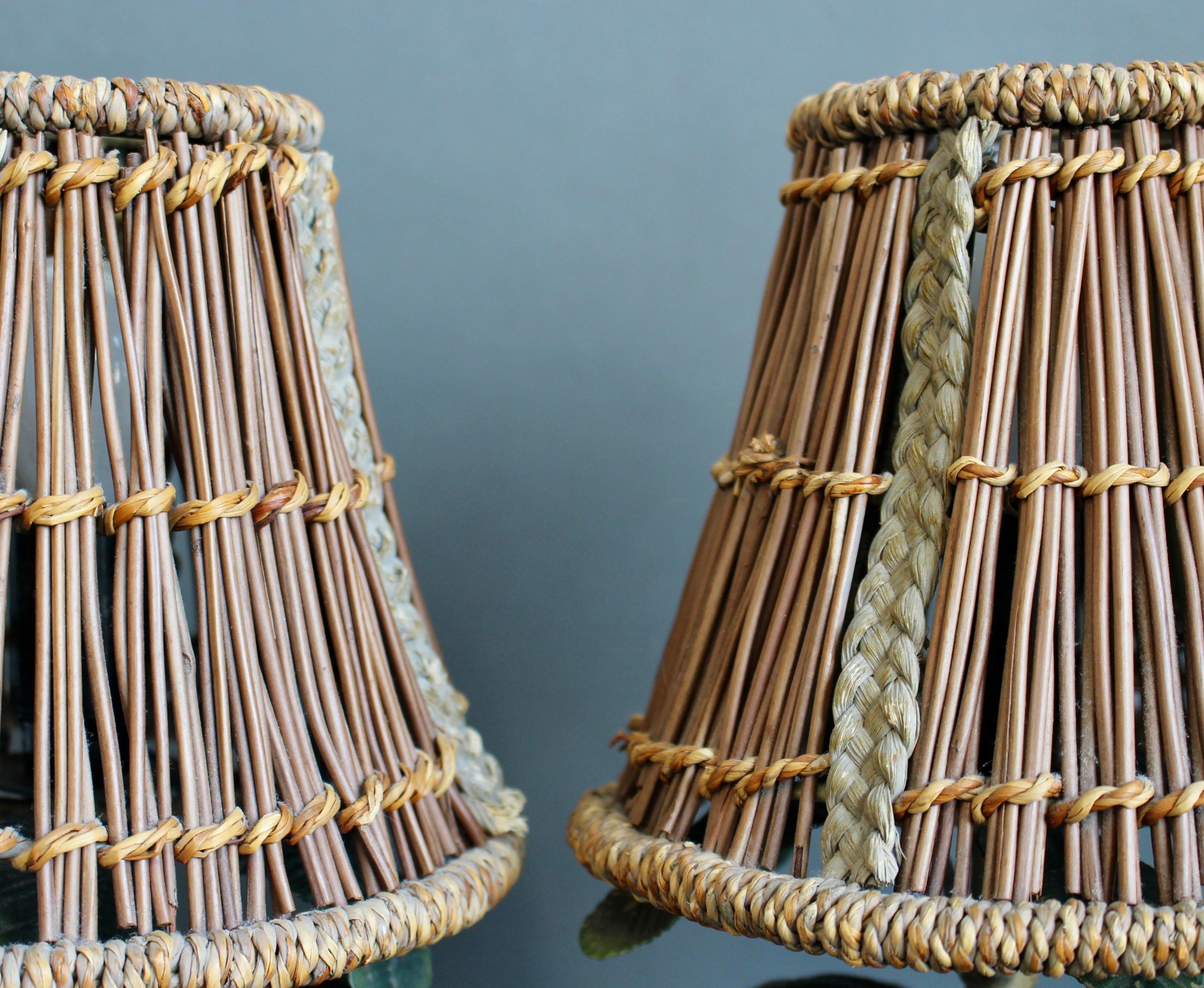 Pair of Mid-Century French Tôle Palm Tree Table Lamps (circa 1960s) For Sale 13