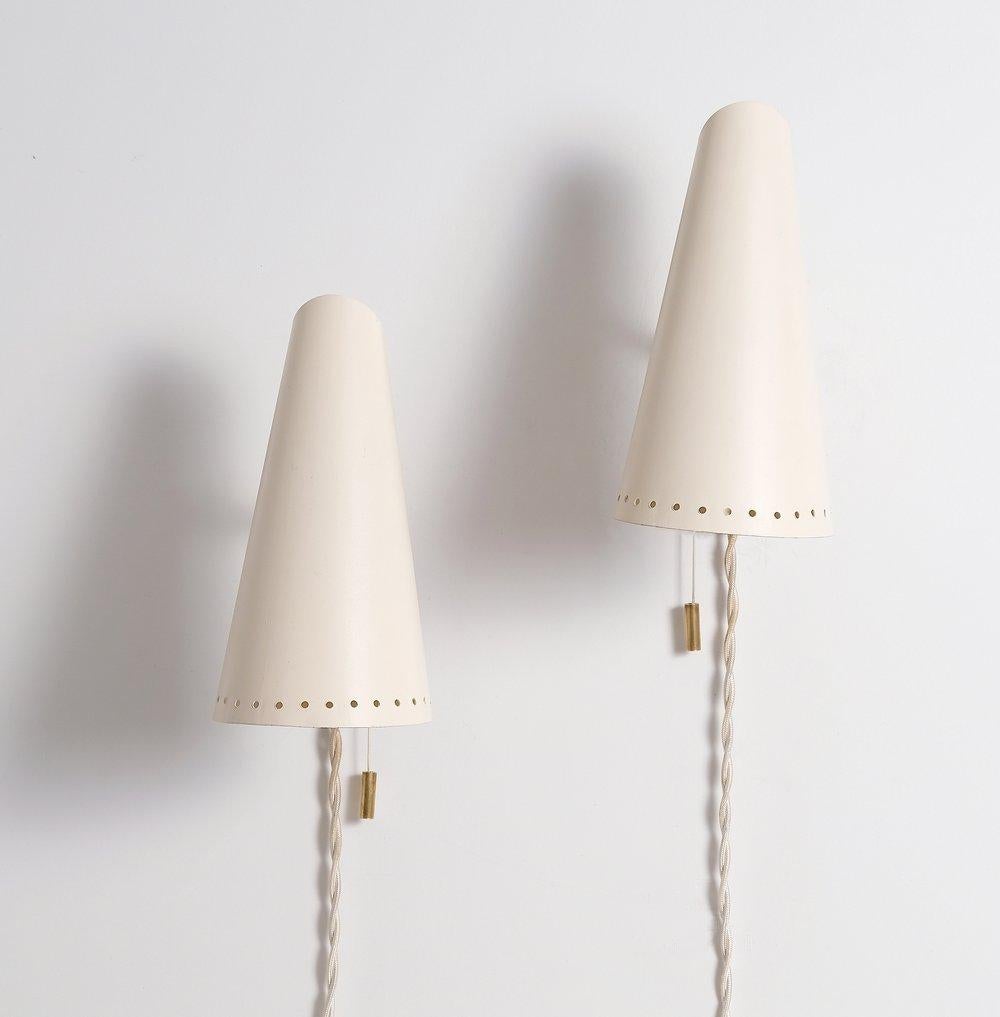 Mid-Century Modern Pair of Midcentury German Bedside Lamps or Sconces