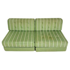 Pair of Mid Century German Modular lounge chairs sofa and fold out bed