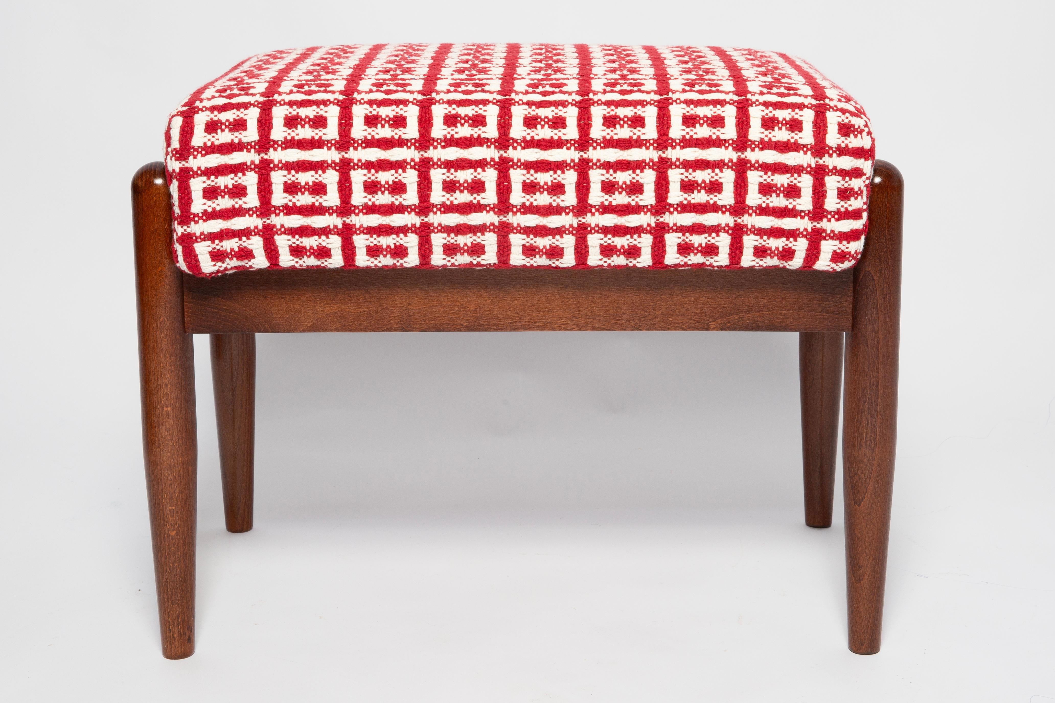 Mid-Century moderno Coppia di sgabelli GFM di metà secolo in tweed jacquard Dedar, E. Homa, Europa, anni '60 in vendita
