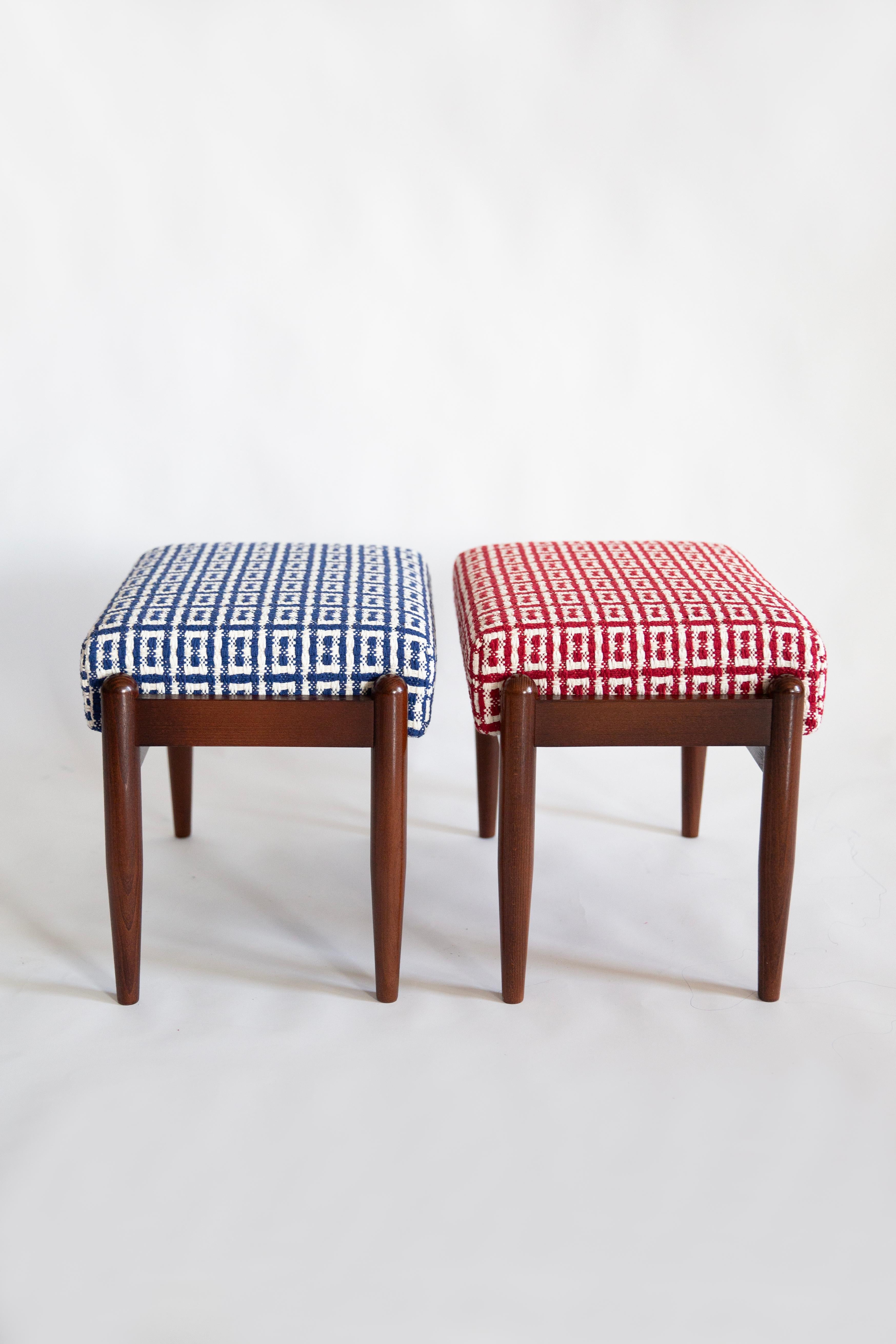 Coppia di sgabelli GFM di metà secolo in tweed jacquard Dedar, E. Homa, Europa, anni '60 in vendita 1