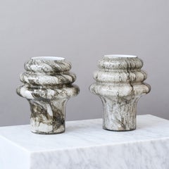 Pair of Mid-century Glass Table Lamps by Flygsfors / Orrefors, Sweden, 1970s.