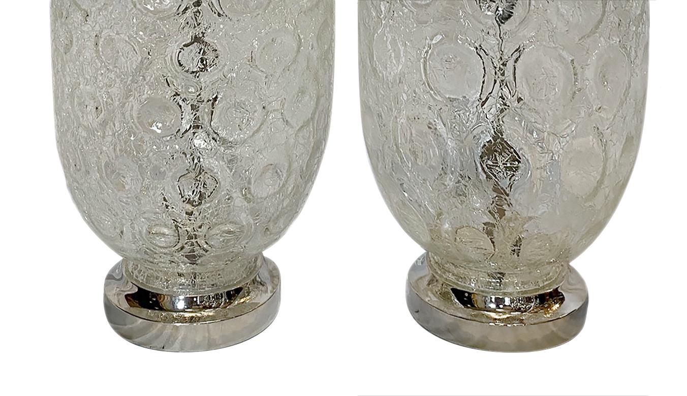 Danois Paire de Lampes de Table en Verre du Milieu du Siècle en vente