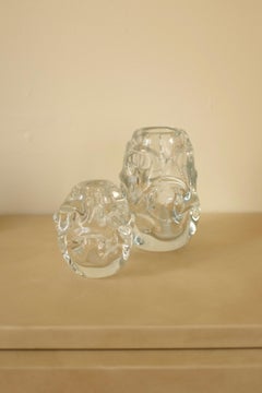Pair of Mid-century Glass Vases by Börne Augustsson