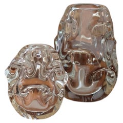 Pair of Mid-century Glass Vases by Börne Augustsson