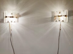 Pair of Midcentury Glass Wall Lamps by Kalmar, 1960s