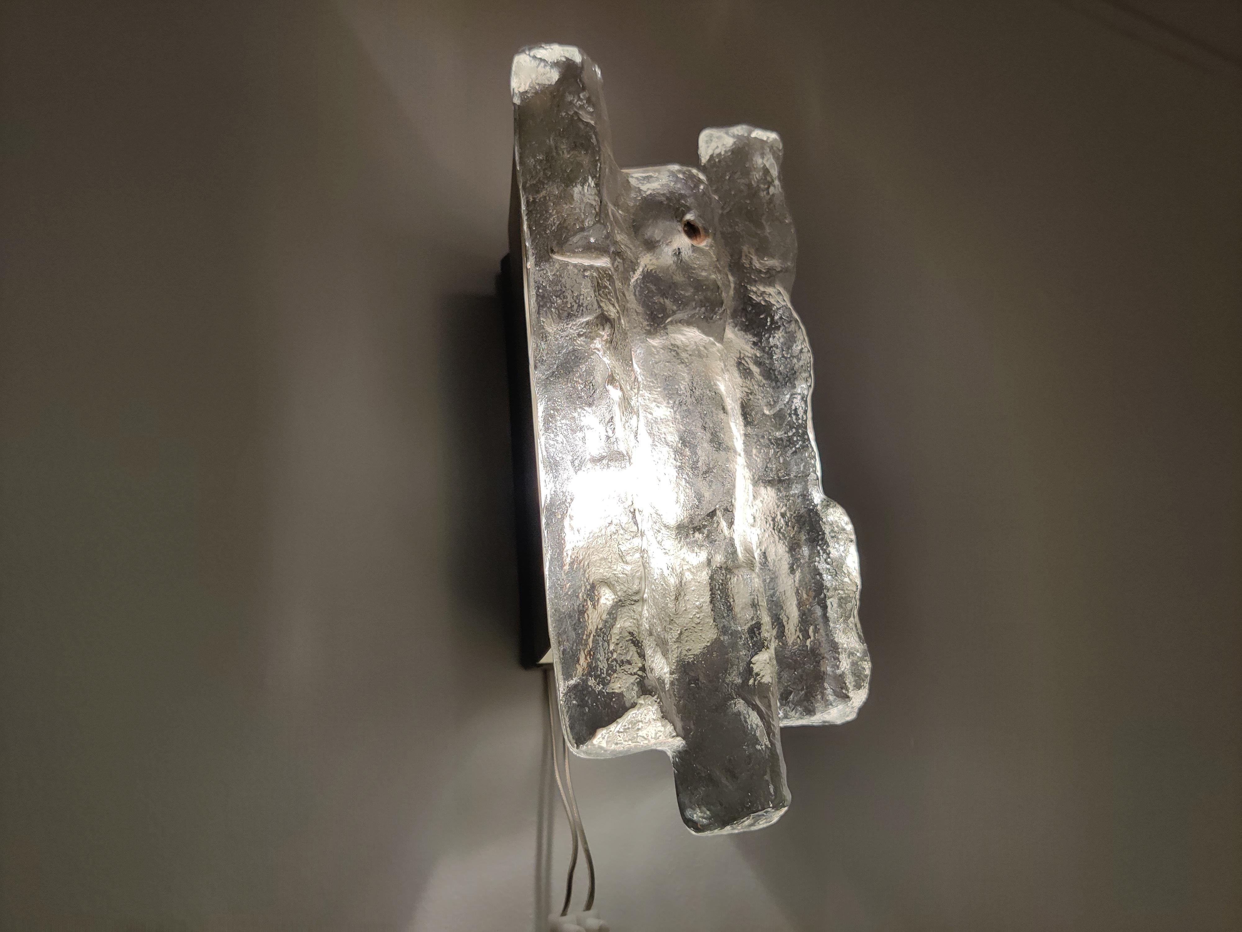 Pair of Midcentury Glass Wall Lamps by Kalmar, 1960s 2