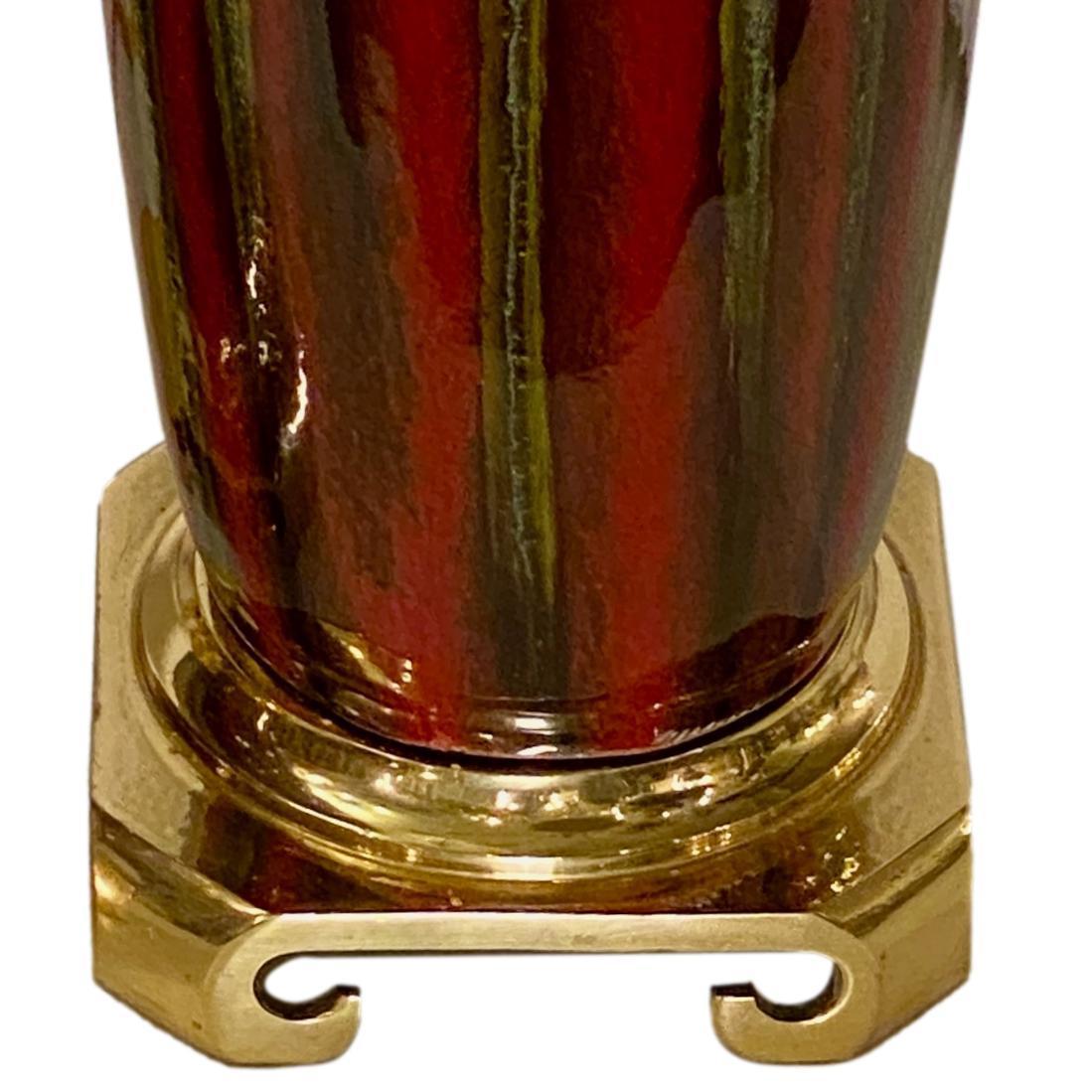 Paire de lampes de table en porcelaine émaillée du milieu du siècle dernier Bon état - En vente à New York, NY
