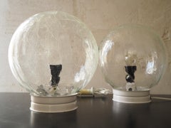 Paire de lampes de table Globe du milieu du siècle dernier, 1970