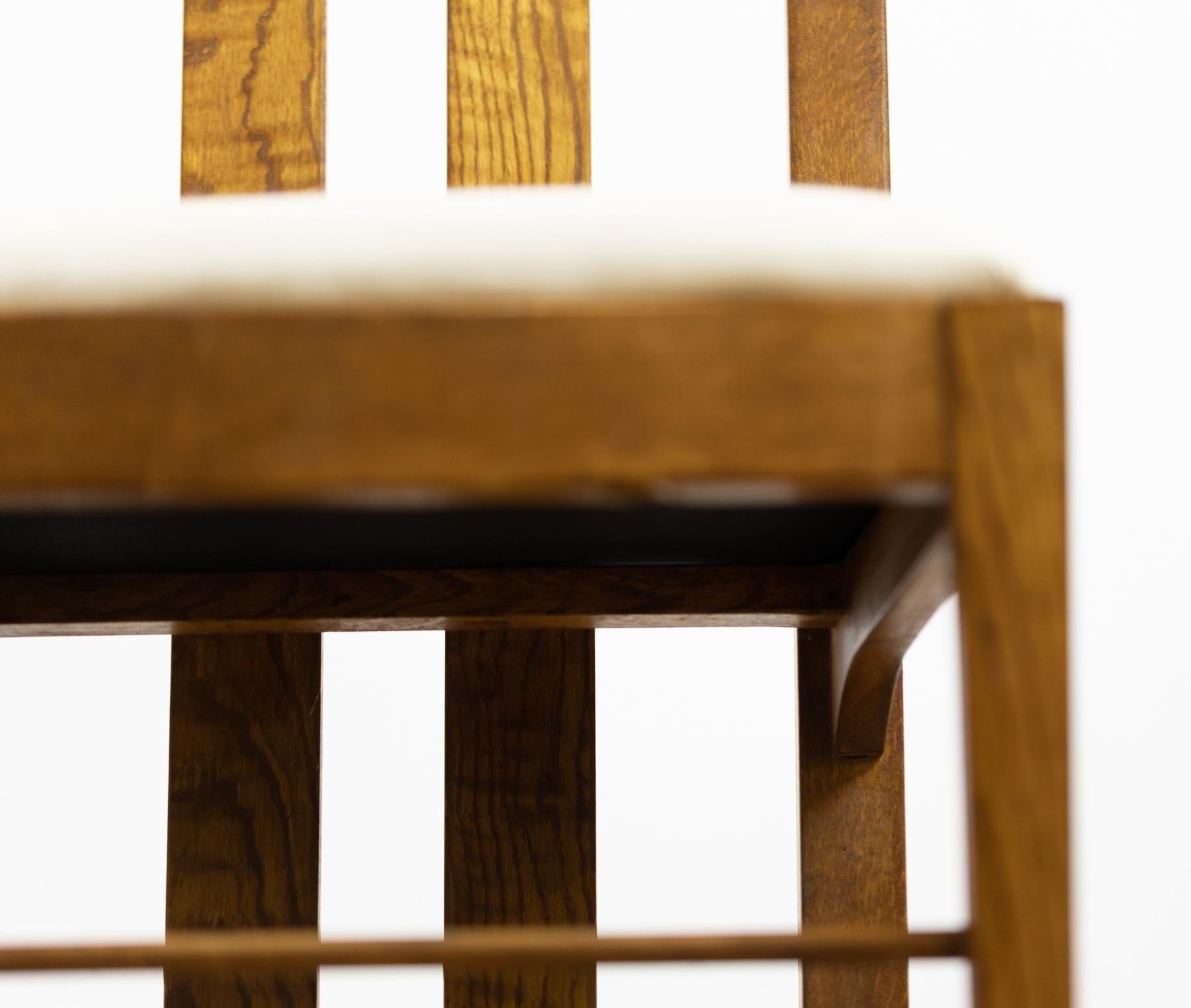 20th Century Pair of Midcentury Golden Oak Mackintosh Art Nouveau Style Chairs