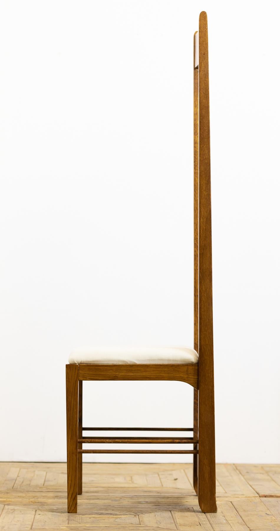 Pair of Midcentury Golden Oak Mackintosh Art Nouveau Style Chairs 1