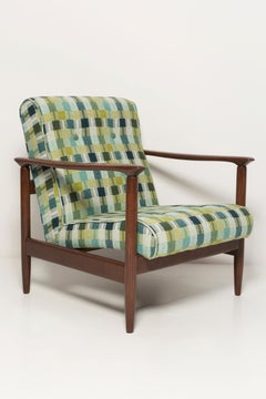 Pair of Mid-Century Green Wool Armchairs, GFM 142, Edmund Homa, Europe, 1960s
