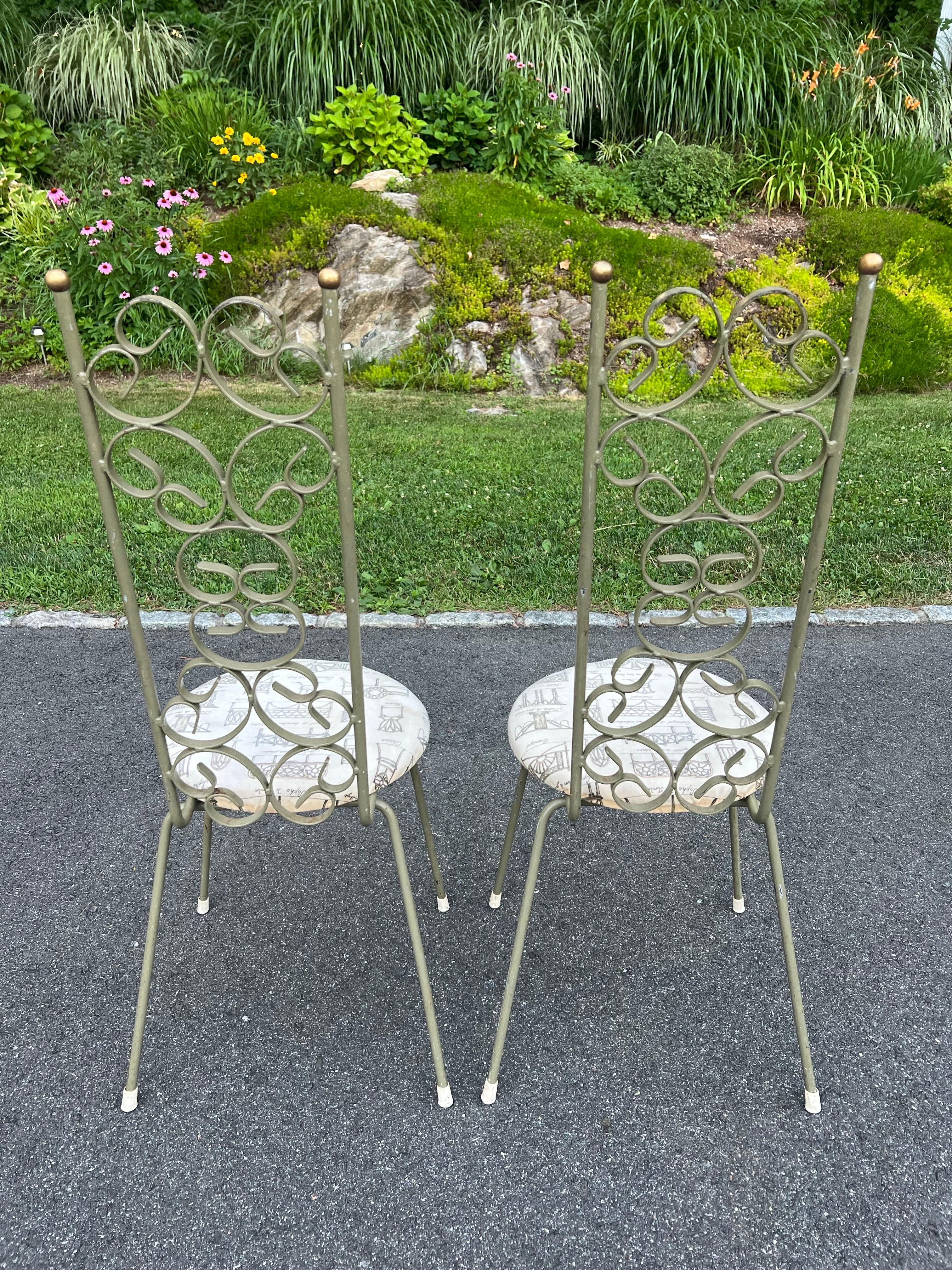 Paire de chaises de bistro Grenada du milieu du siècle par Arthur Umanoff en vente 5