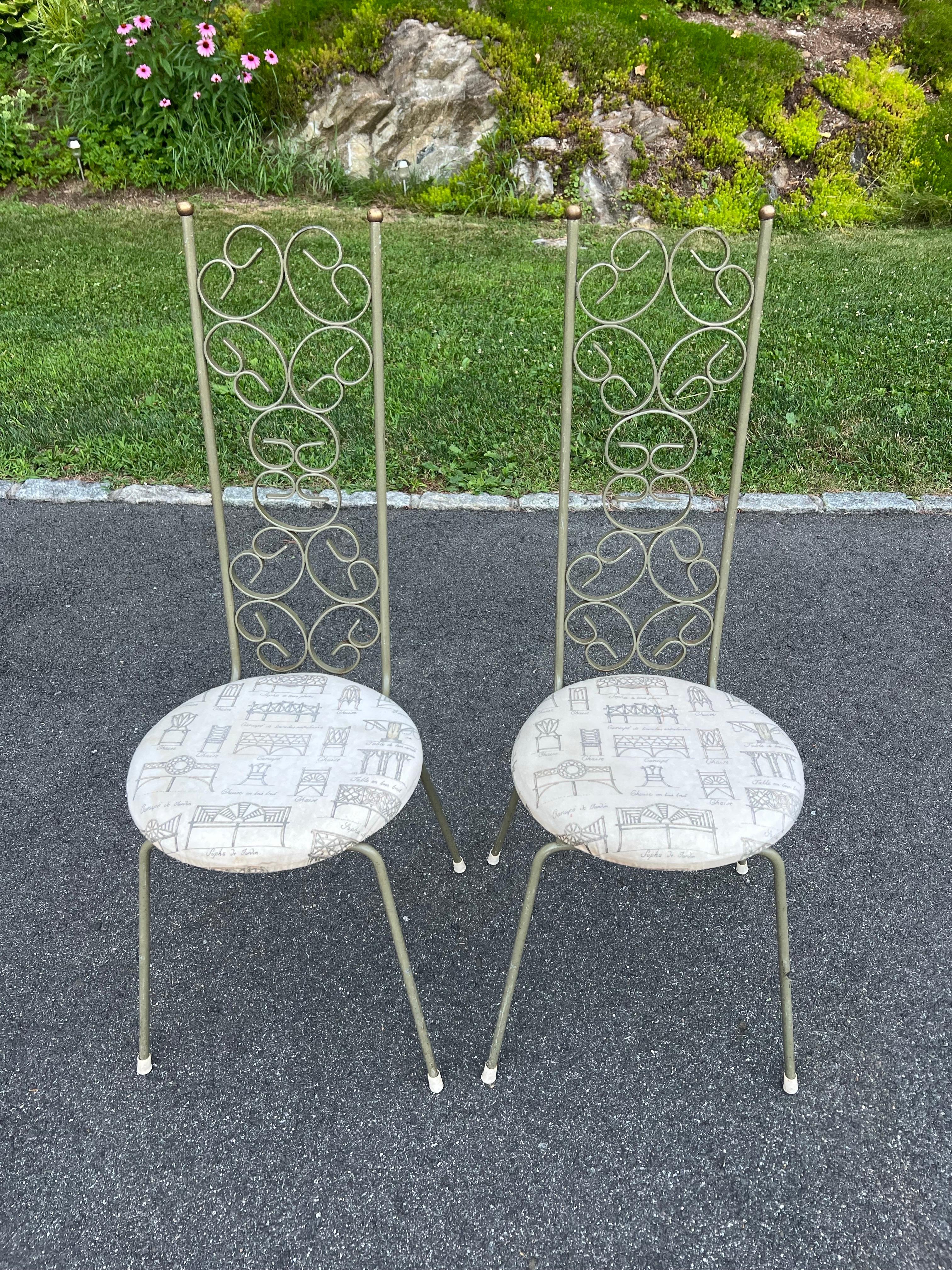 Mid-Century Modern Paire de chaises de bistro Grenada du milieu du siècle par Arthur Umanoff en vente