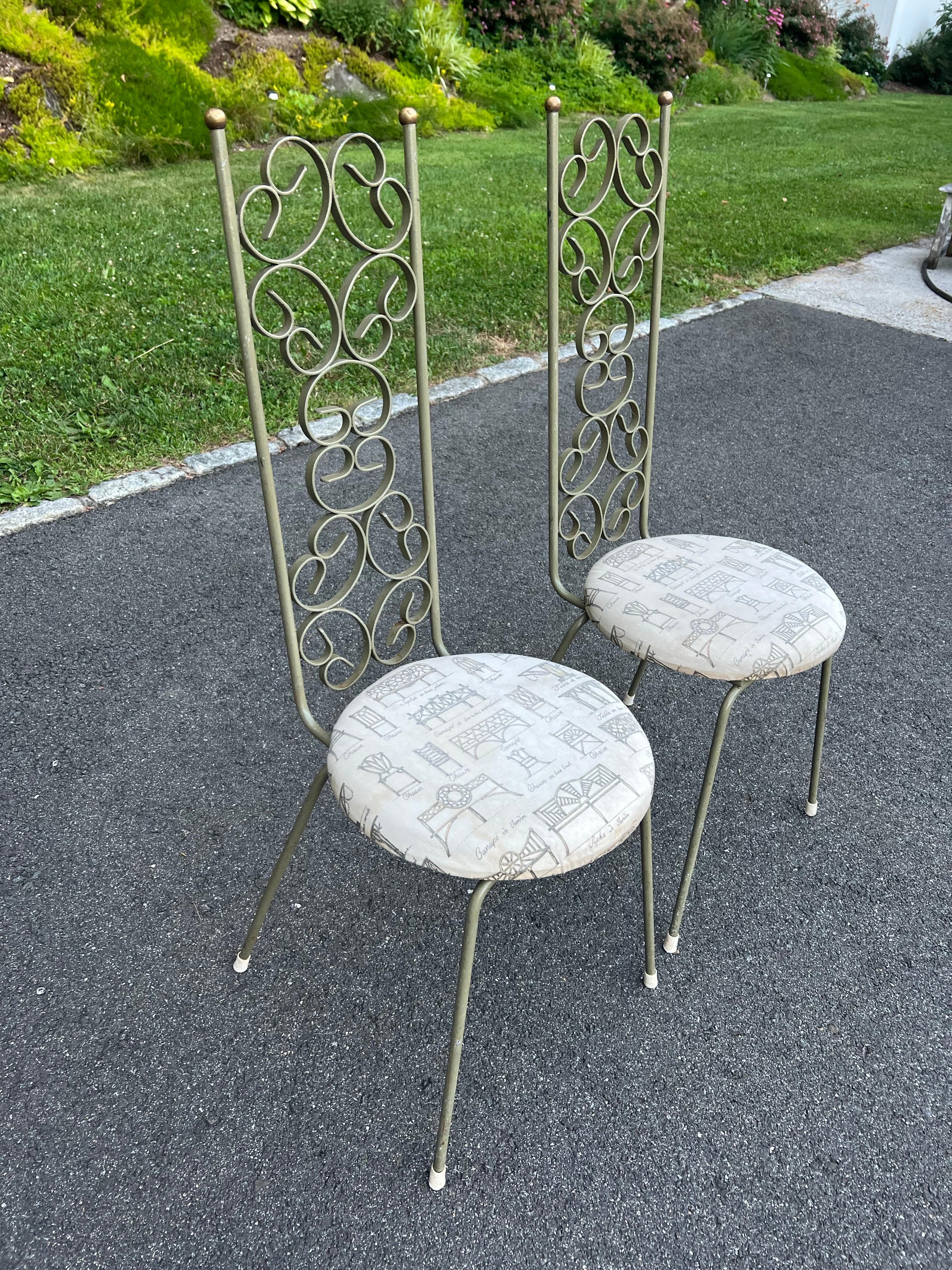 Paire de chaises de bistro Grenada du milieu du siècle par Arthur Umanoff Bon état - En vente à Redding, CT