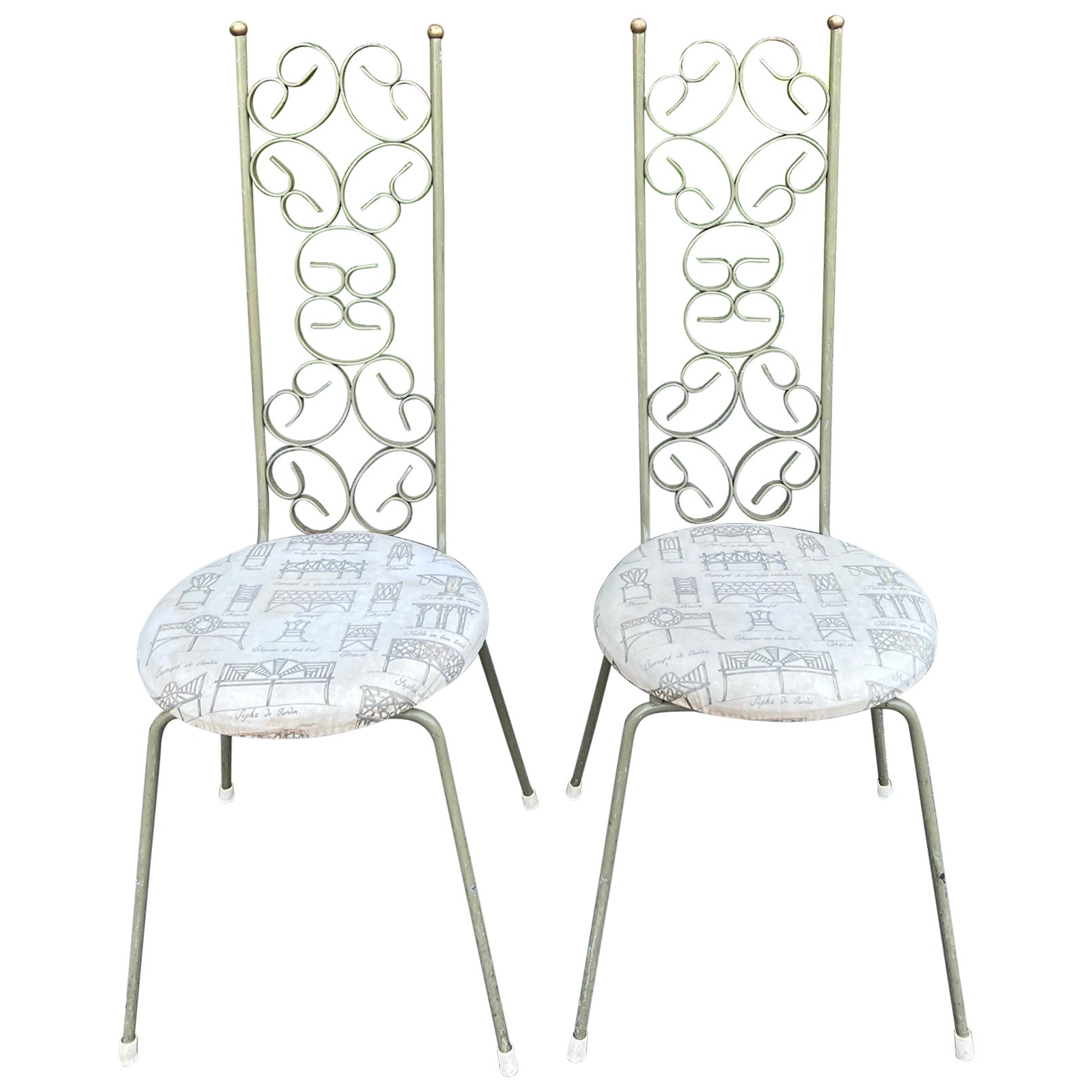 Paar Grenada-Bistrostühle aus der Jahrhundertmitte von Arthur Umanoff