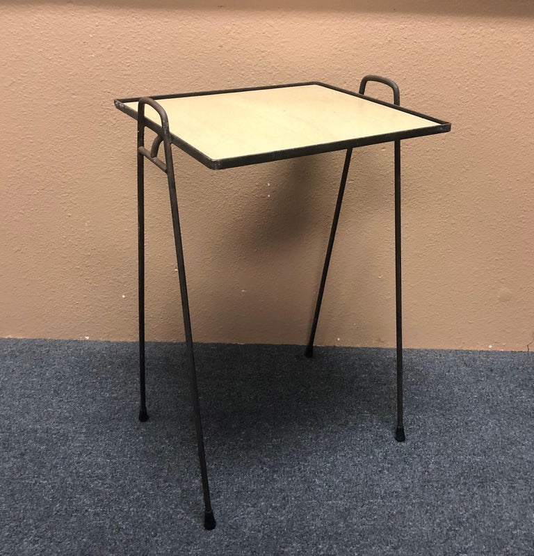 Pair of Midcentury Hairpin Stacking TV Tray Tables at 1stDibs